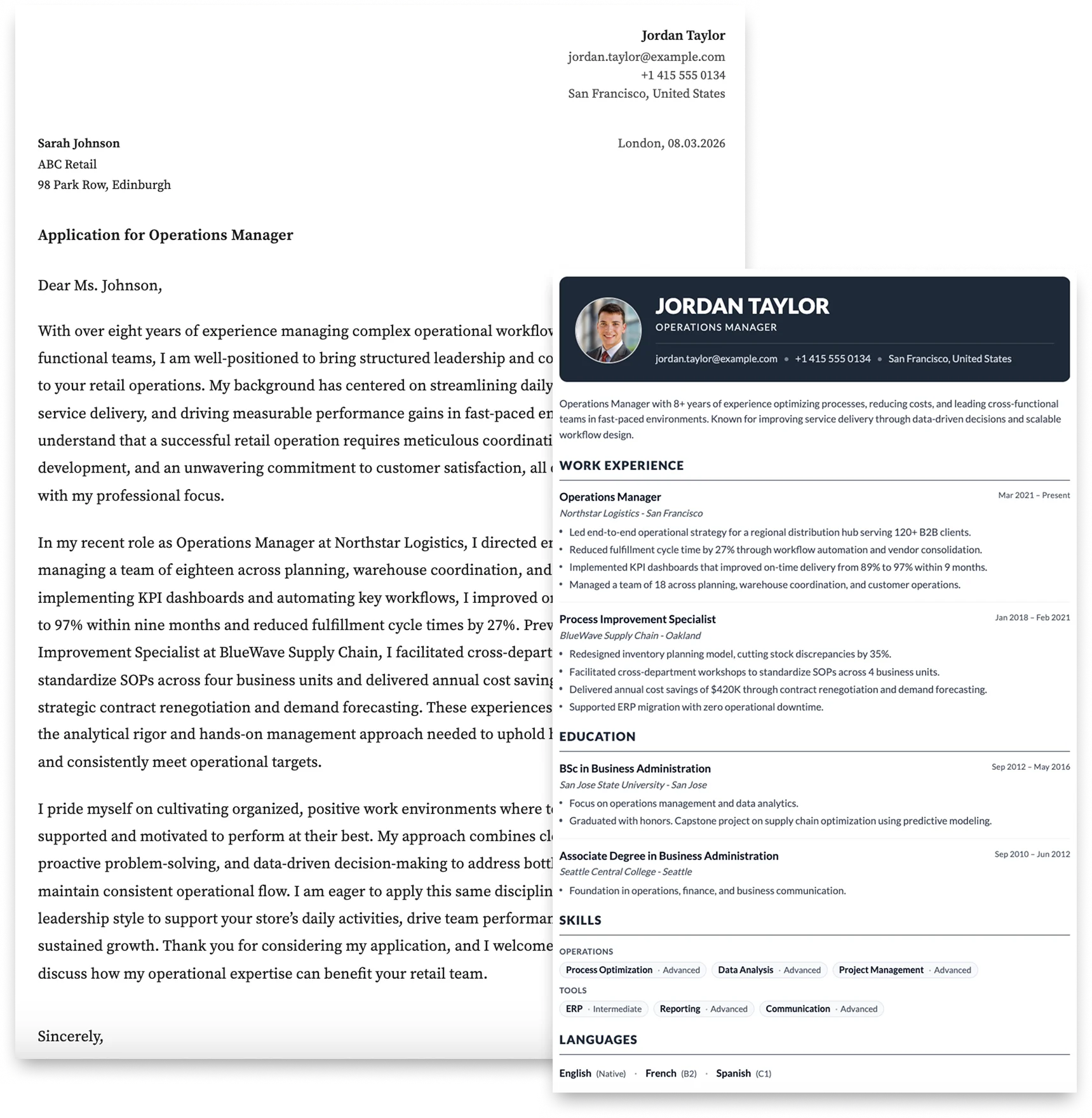 Lettre de motivation générée par l'IA à partir d'un CV
