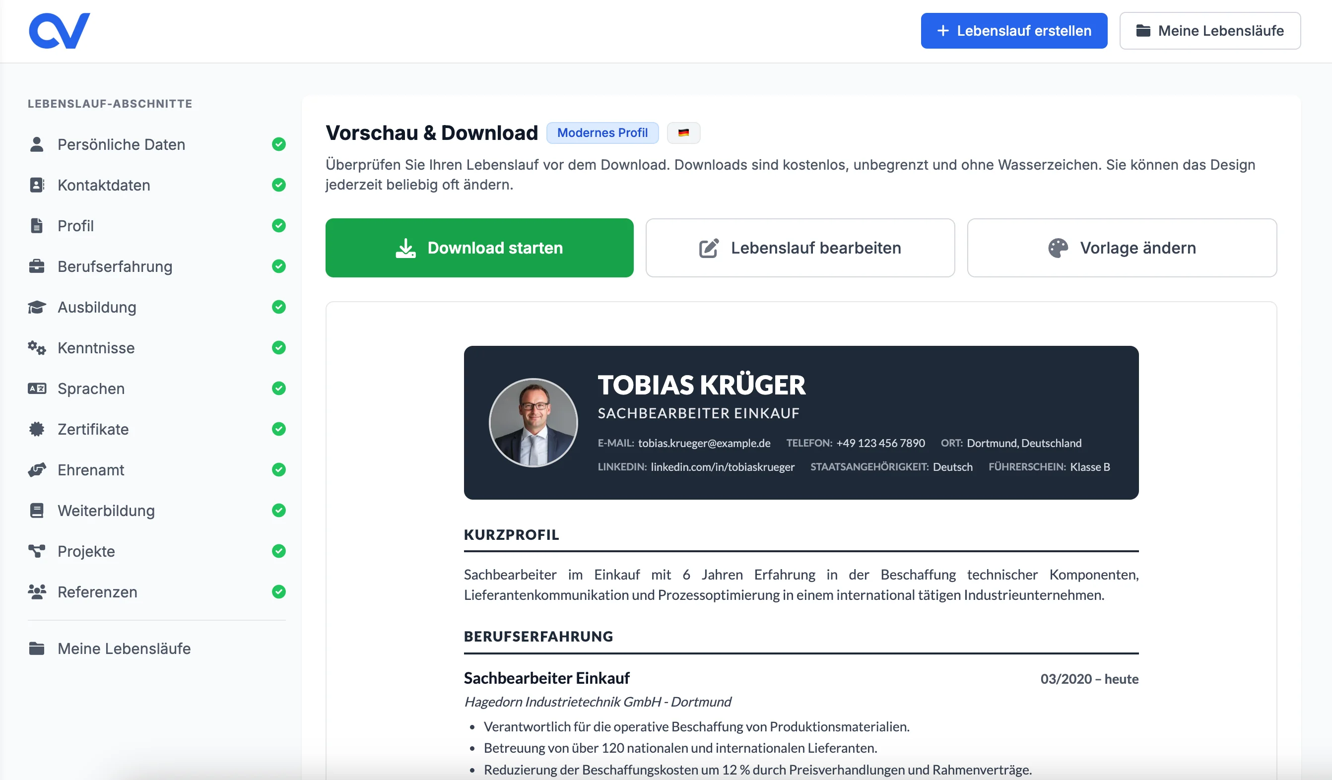 Herunterladen & bewerben