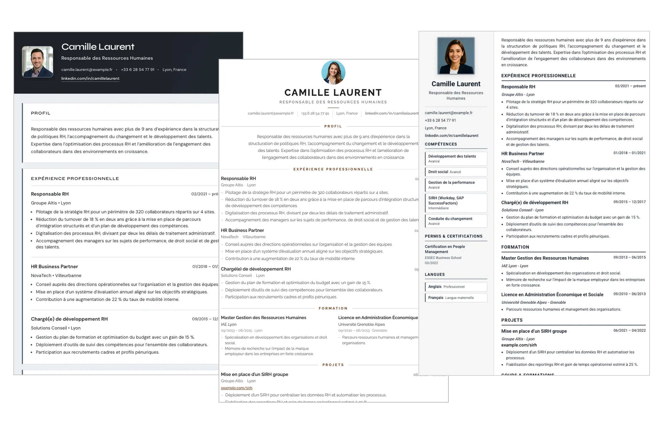 CV téléchargé sans filigrane sur MojCV, document PDF propre