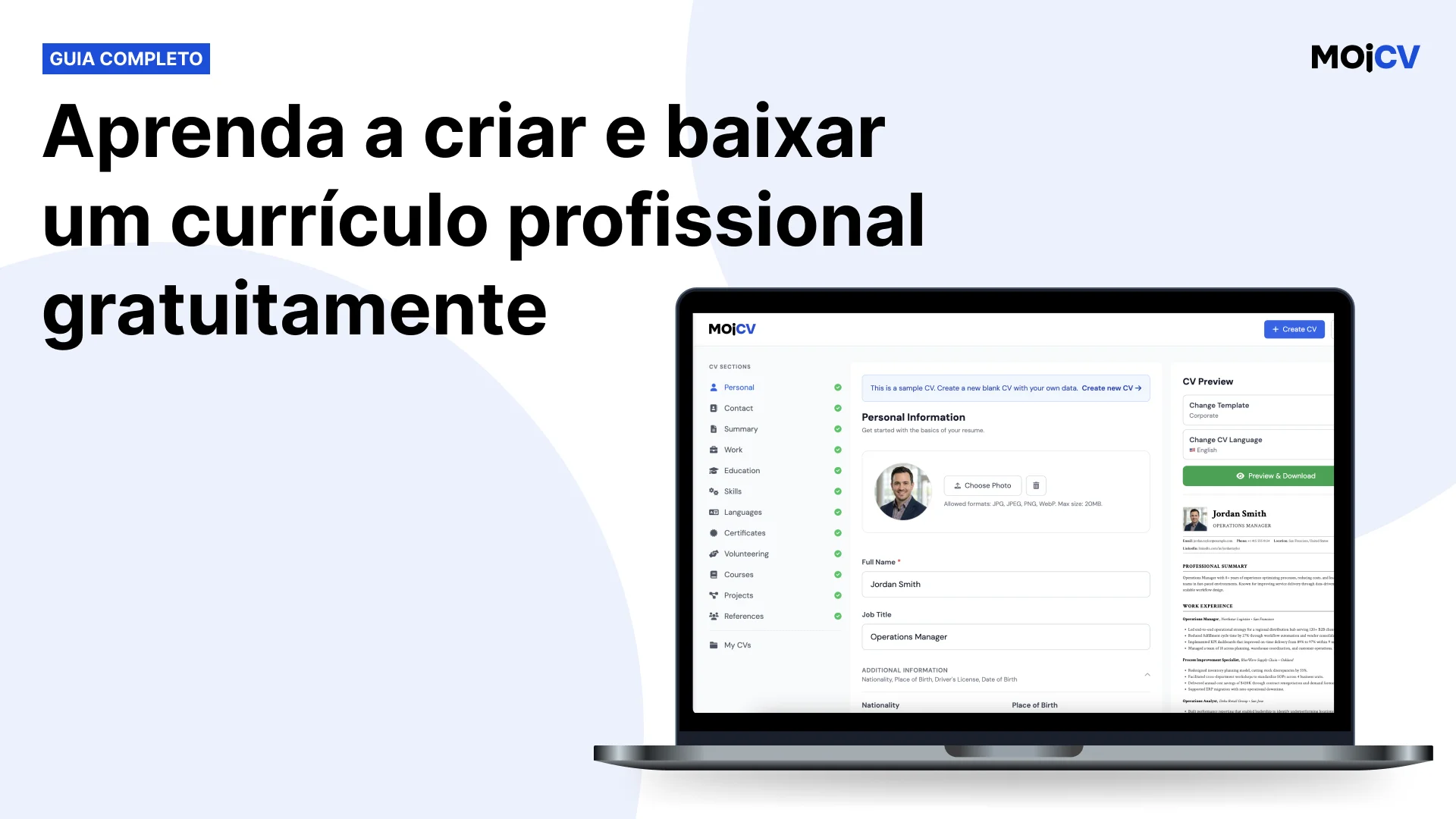 Como fazer um CV passo a passo