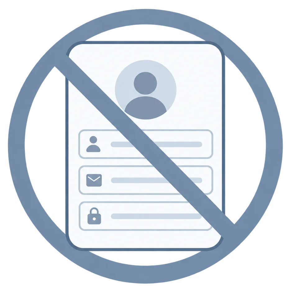 MojCV CV builder open without any registration or account step