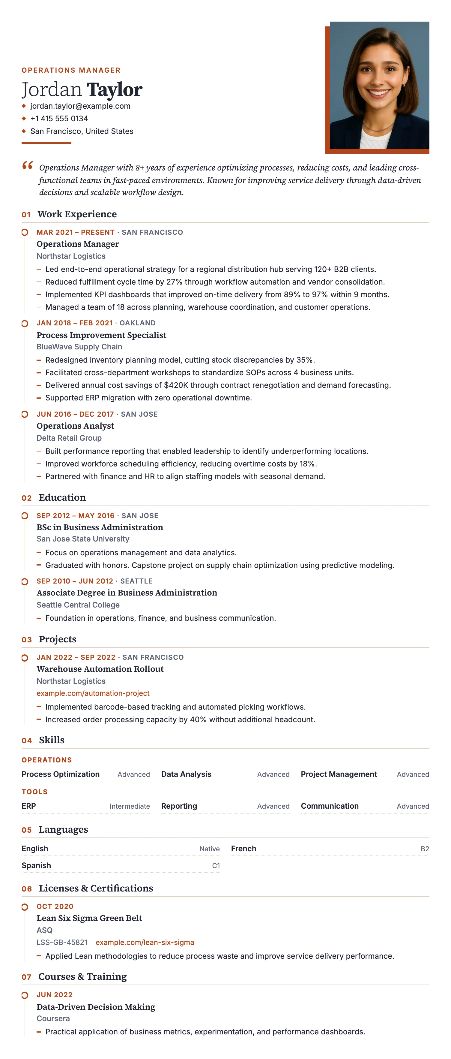 Lisabona CV template