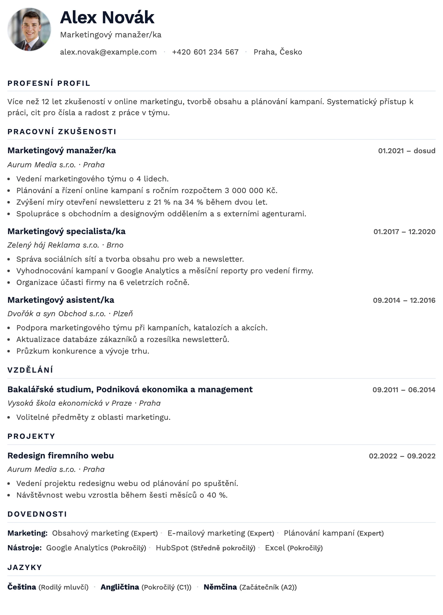 Oslo CV template