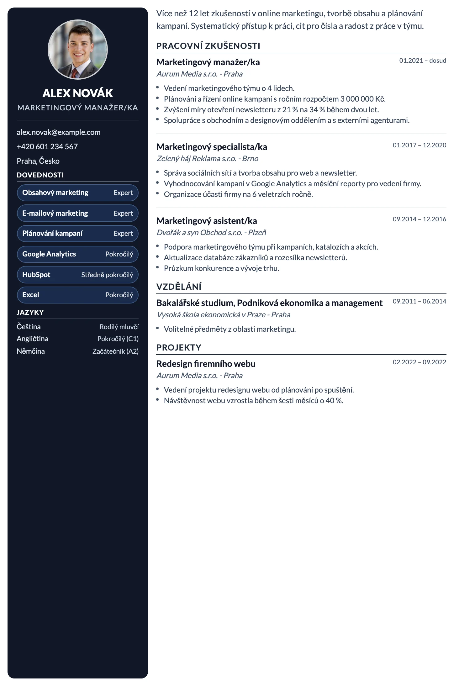 Berlín CV template