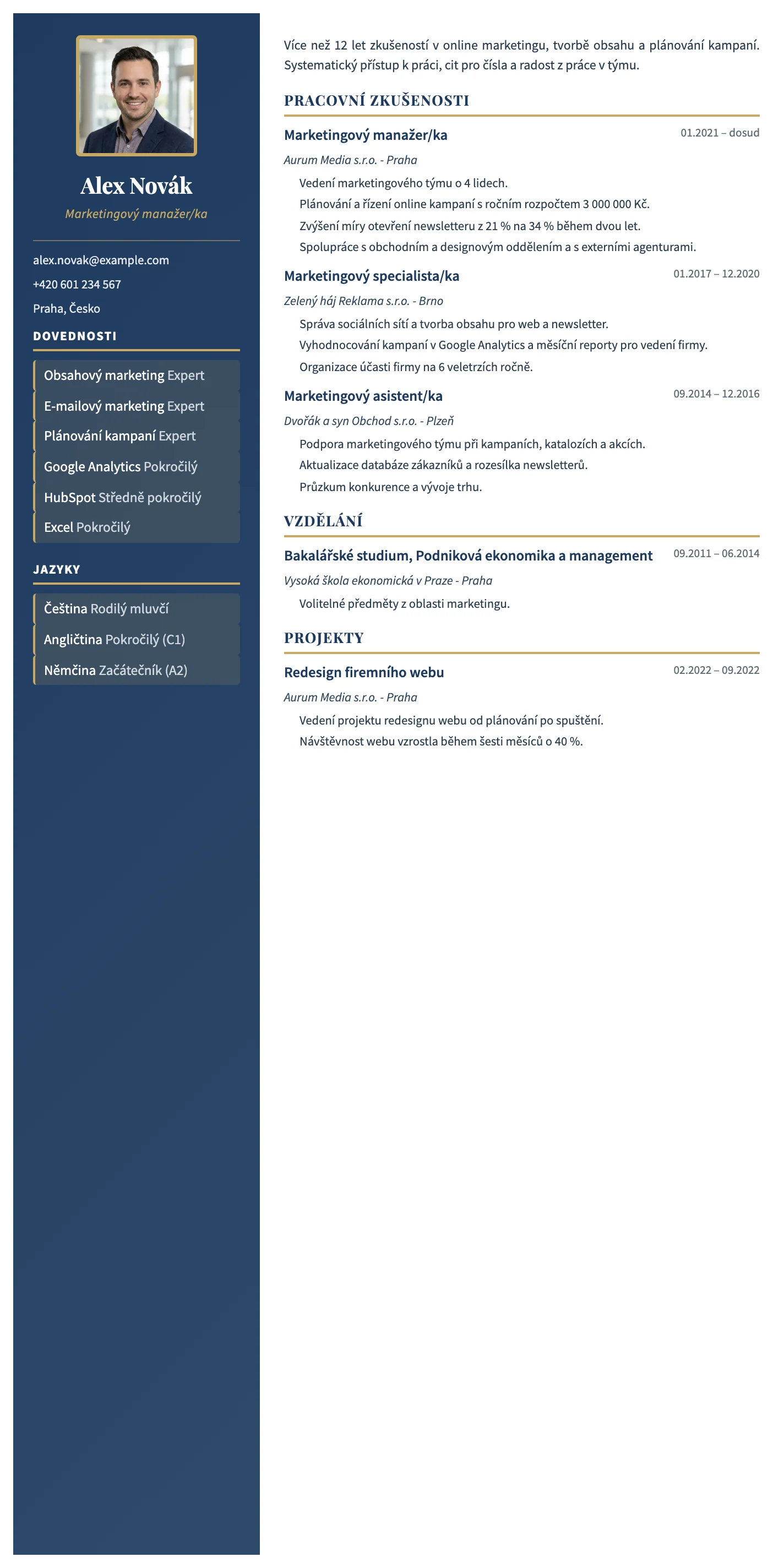 Porto CV template