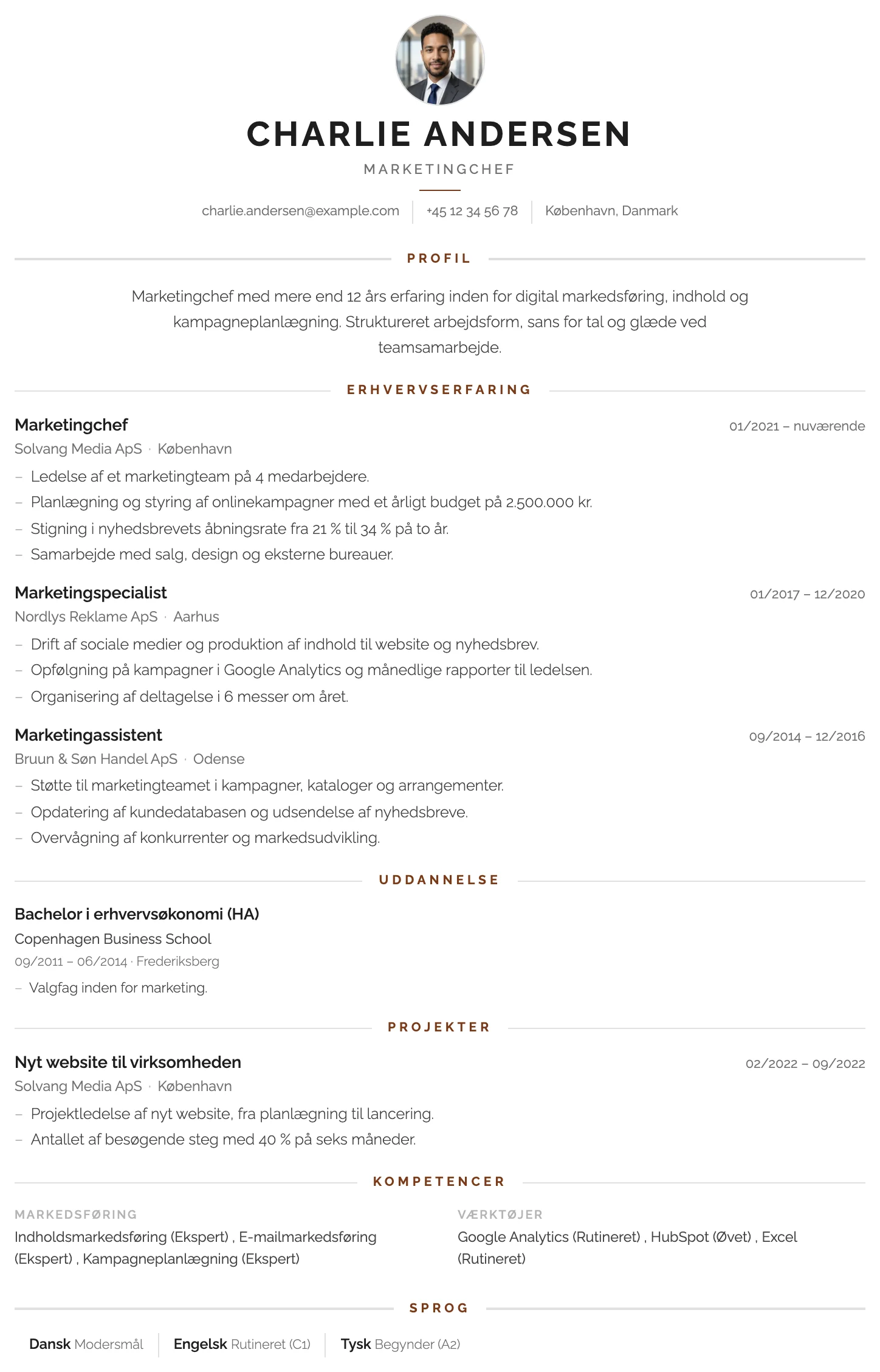 London CV template