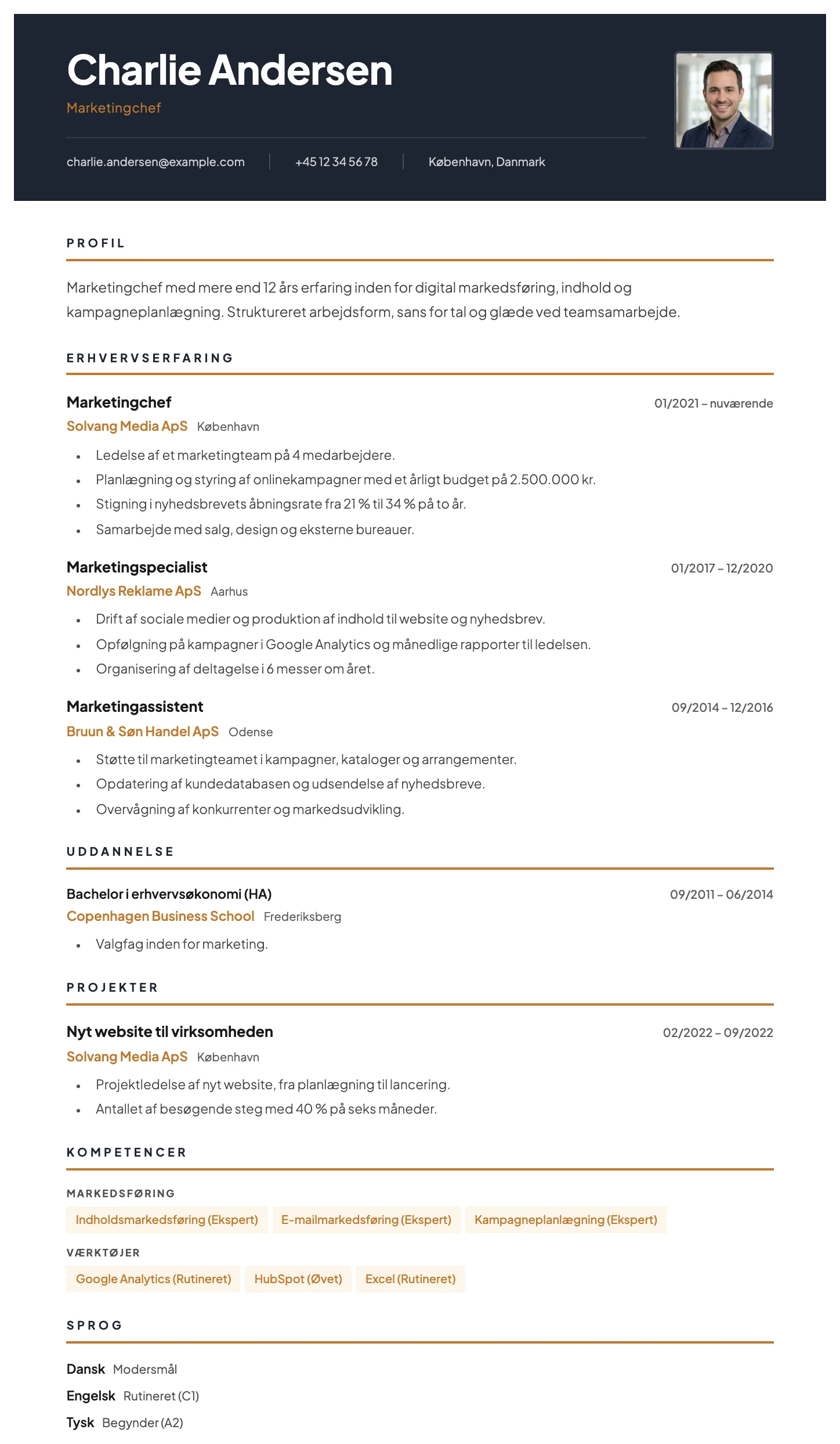 Wien CV template