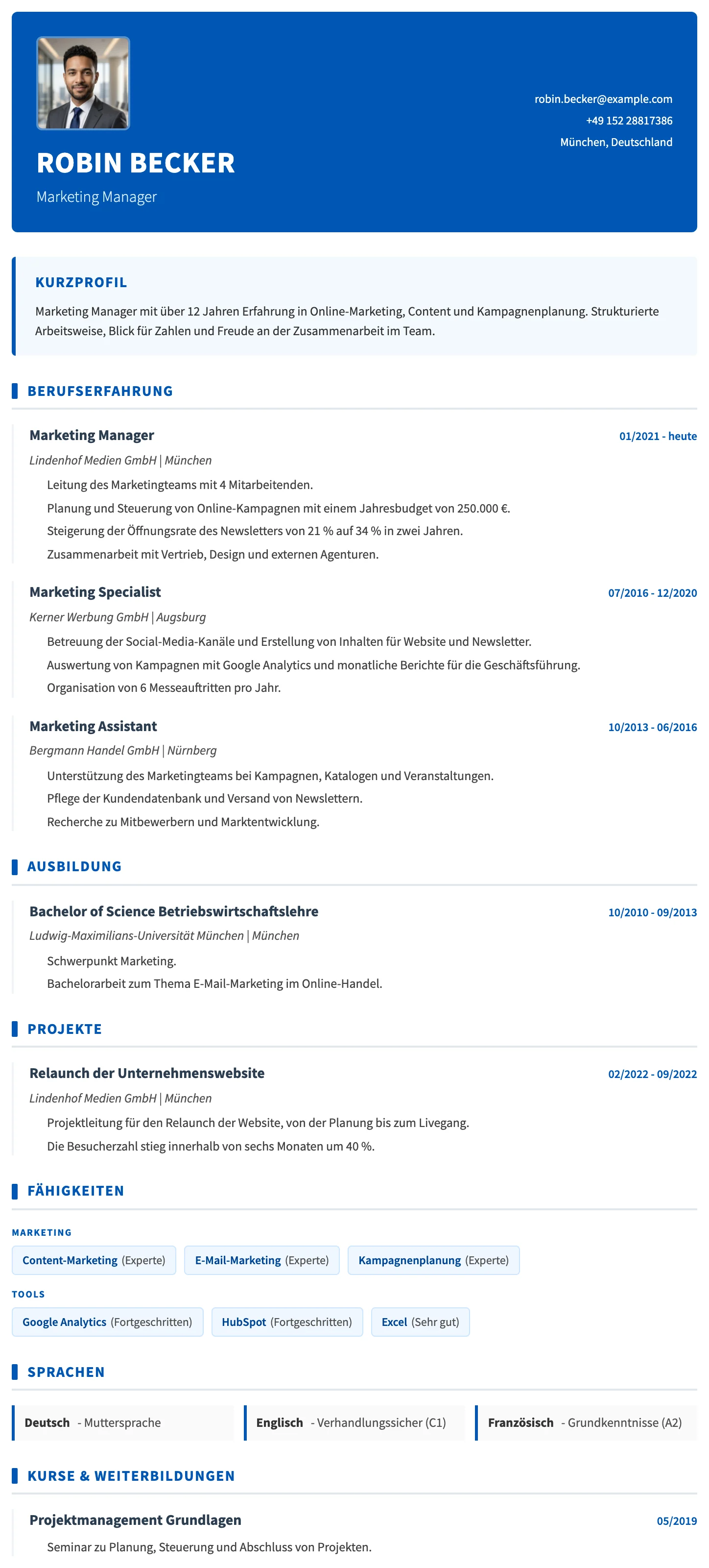 Basel CV template