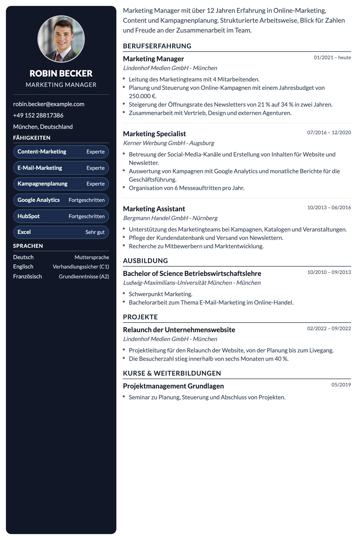 Berlin CV template