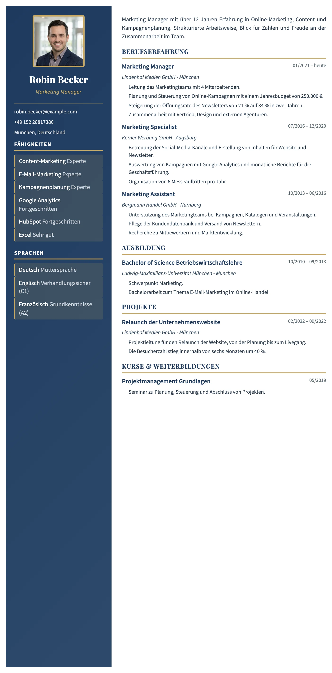 Porto CV template