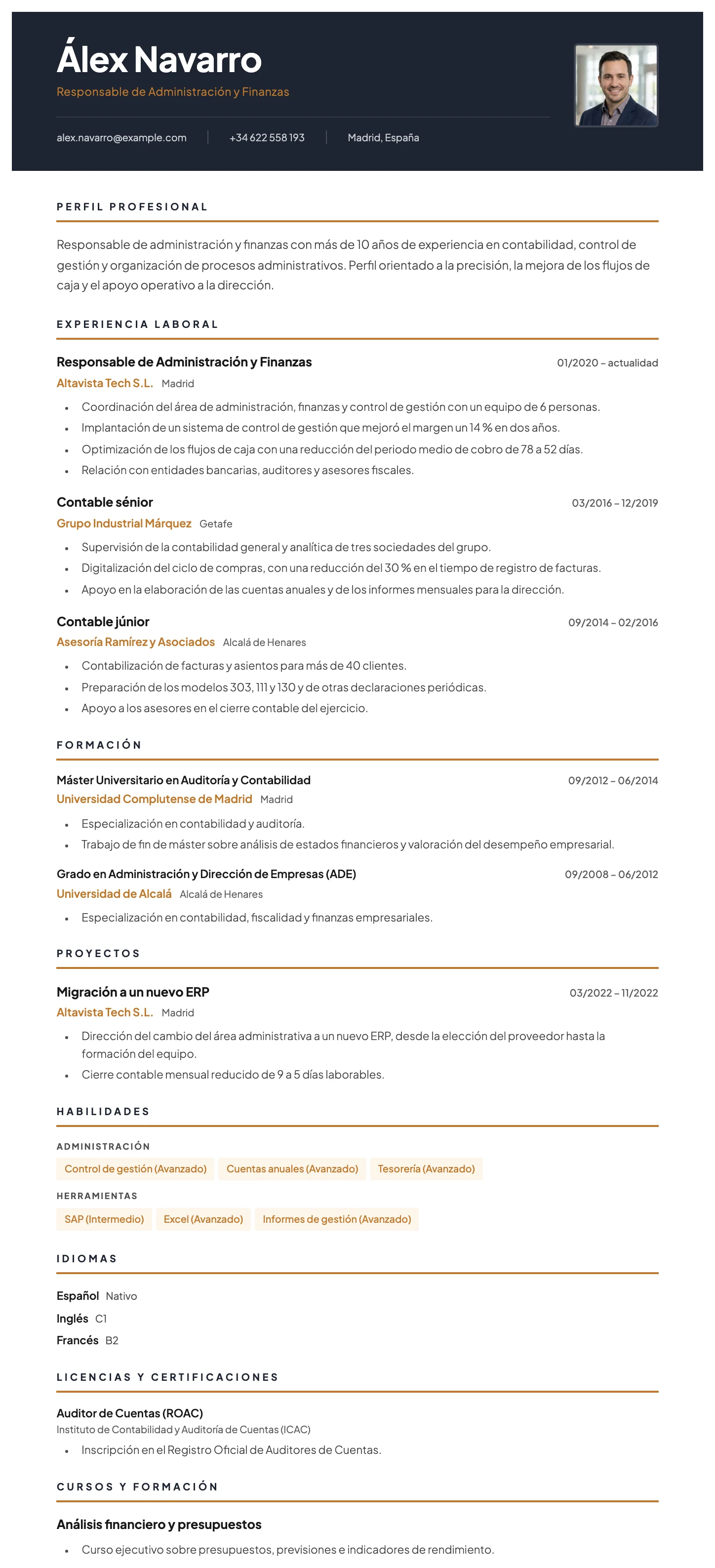 Plantilla de CV Viena