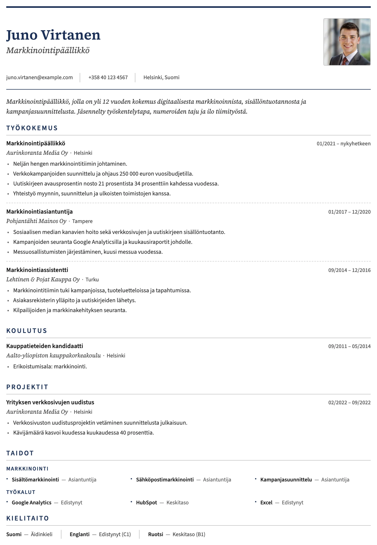 Geneve CV template