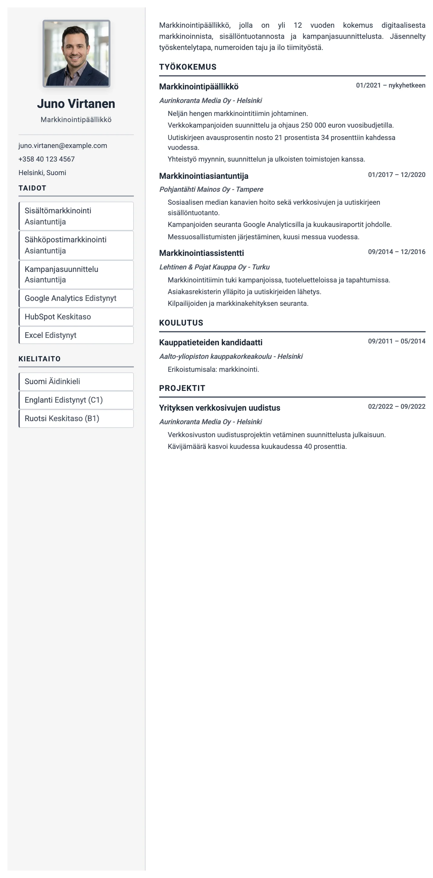 Monaco CV template