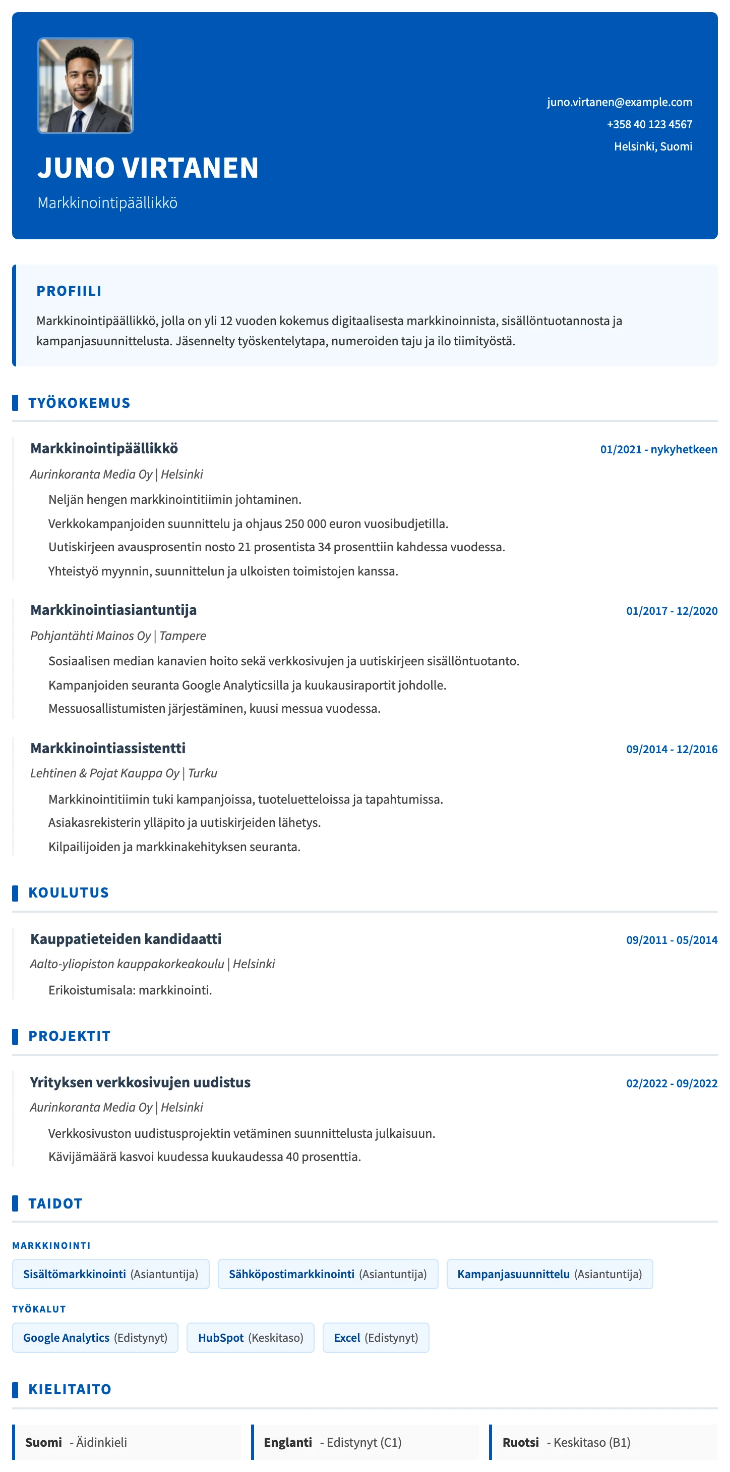 Basel CV template
