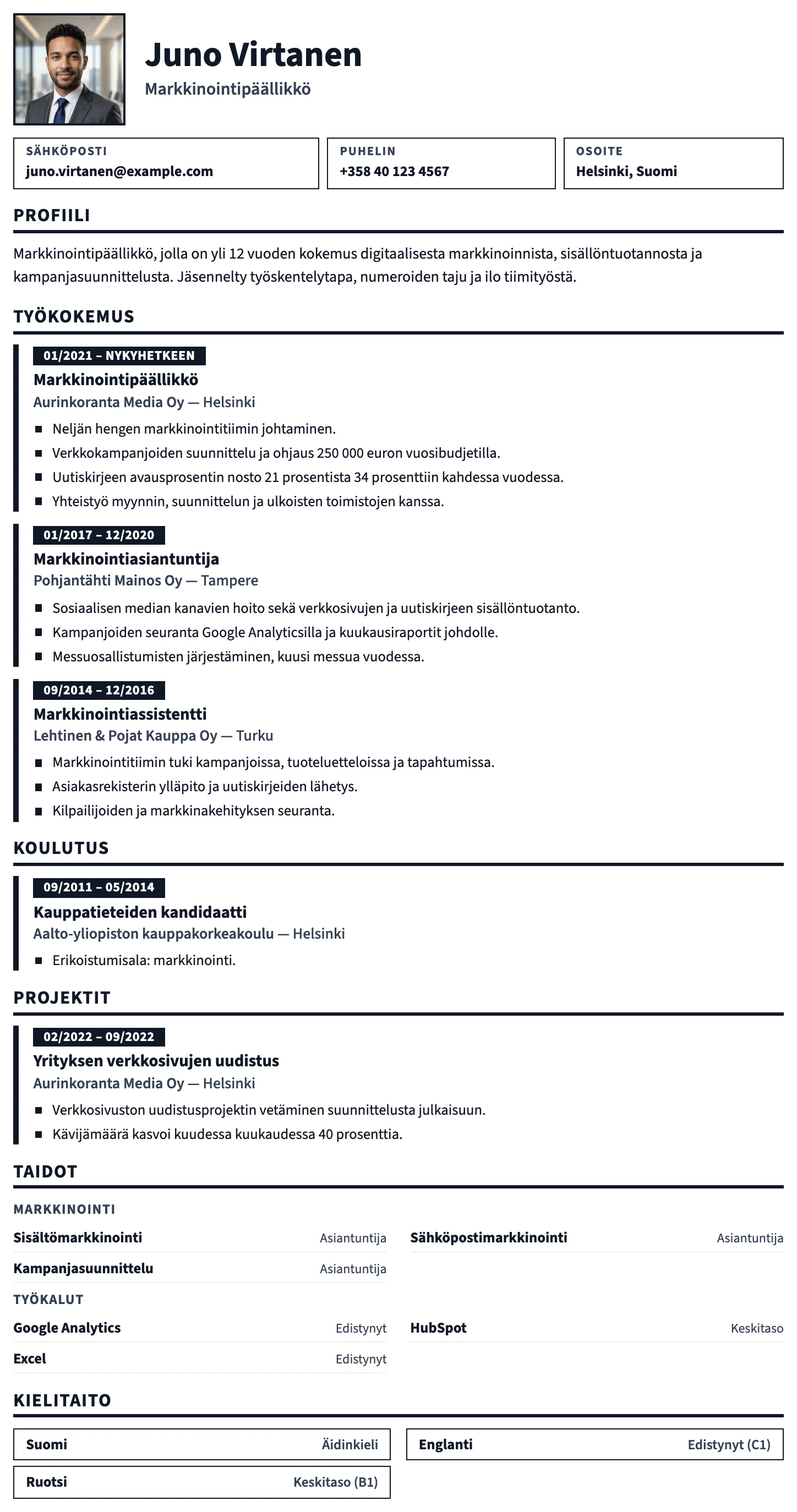 Praha CV template