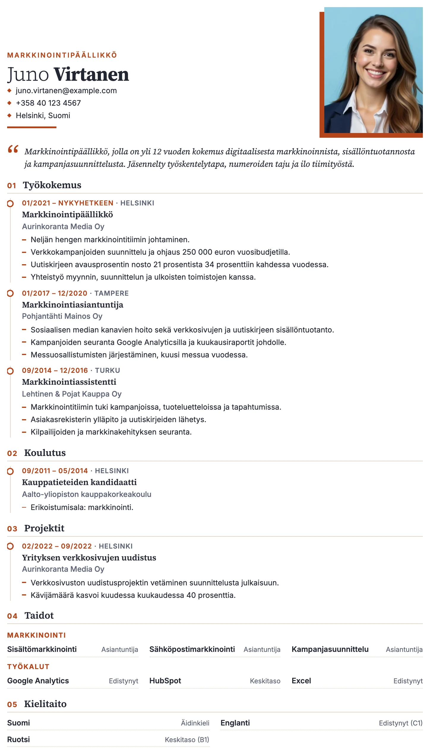 Lissabon CV template
