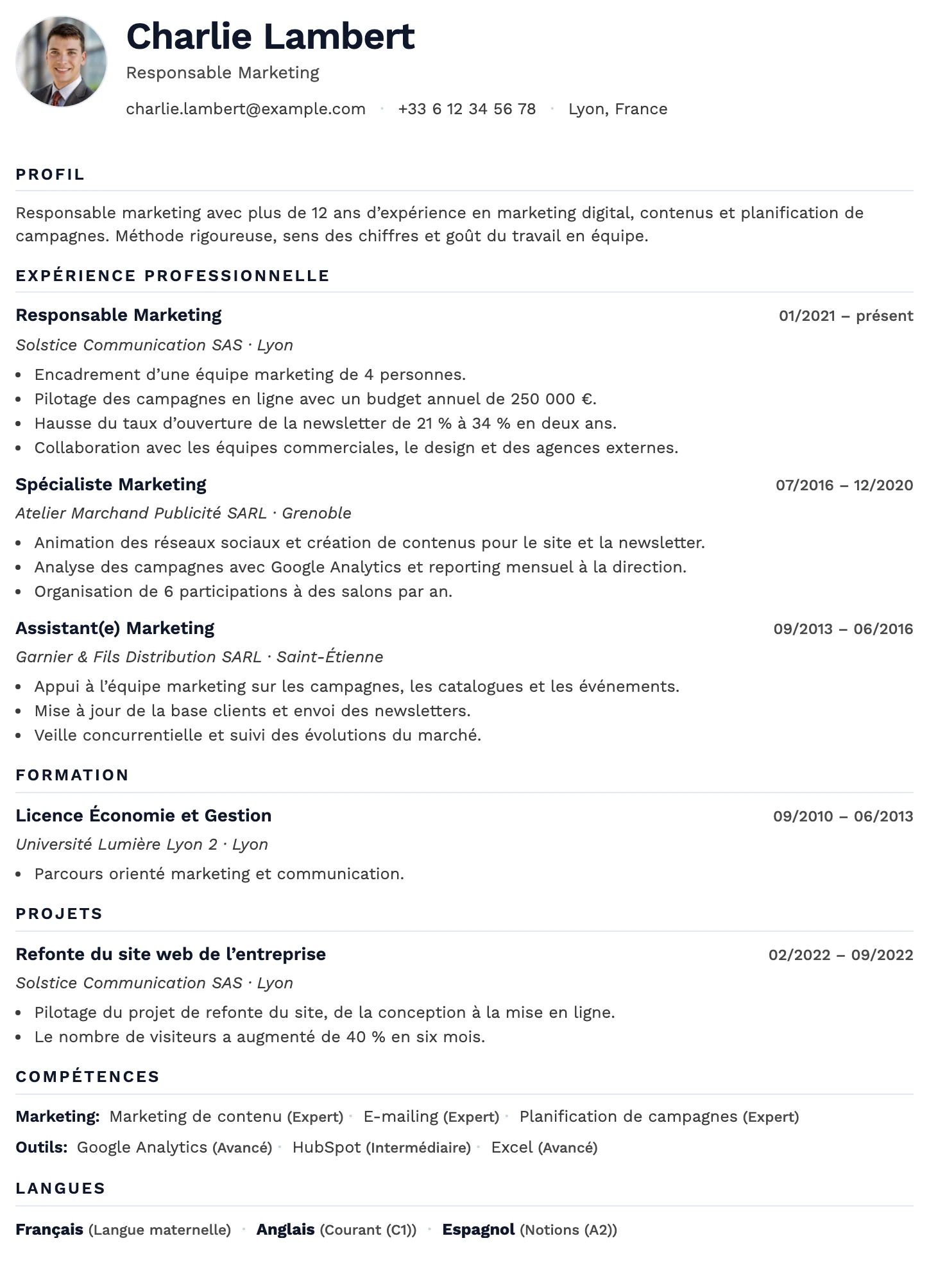 Oslo CV template