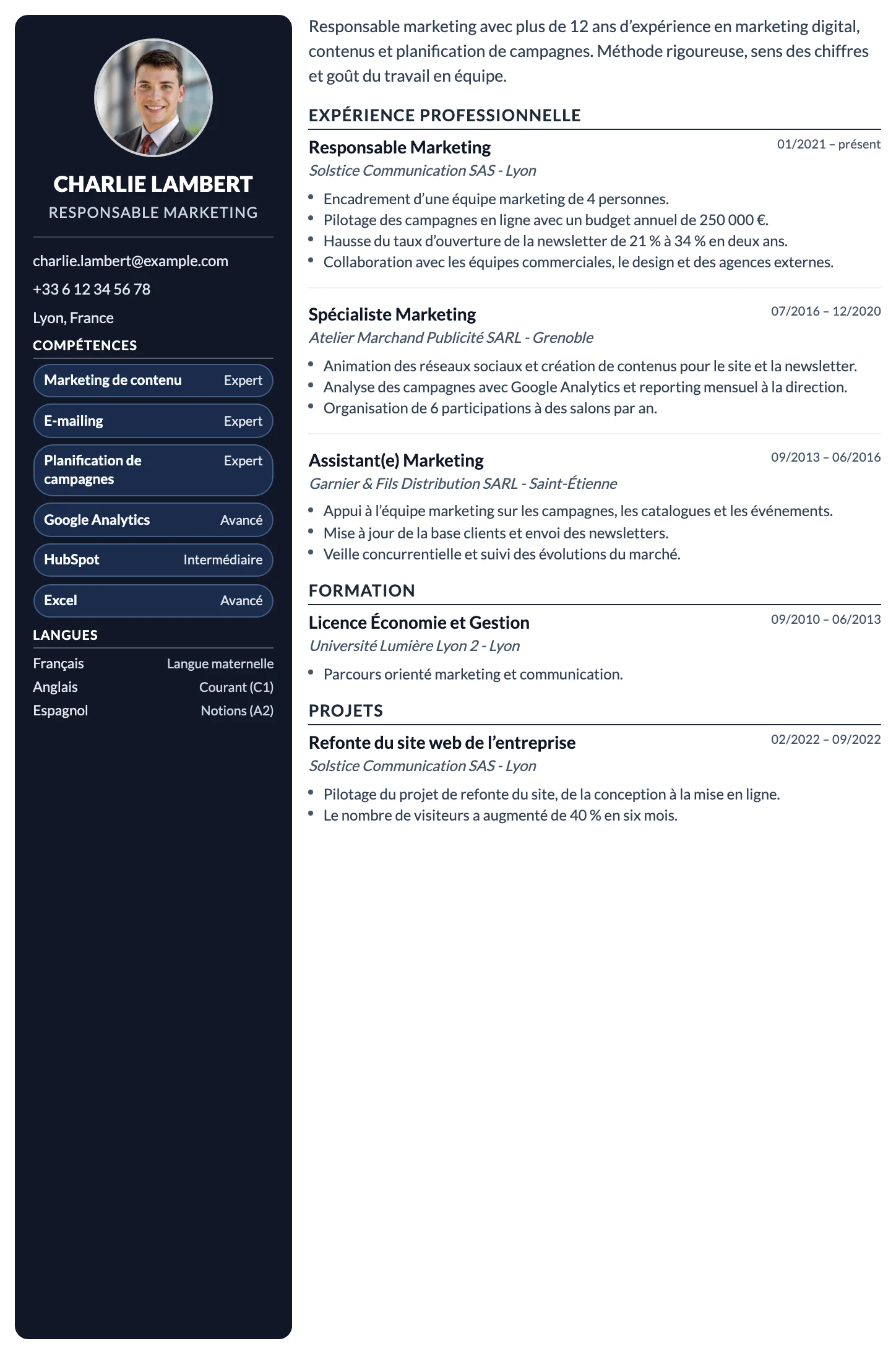 Berlin CV template