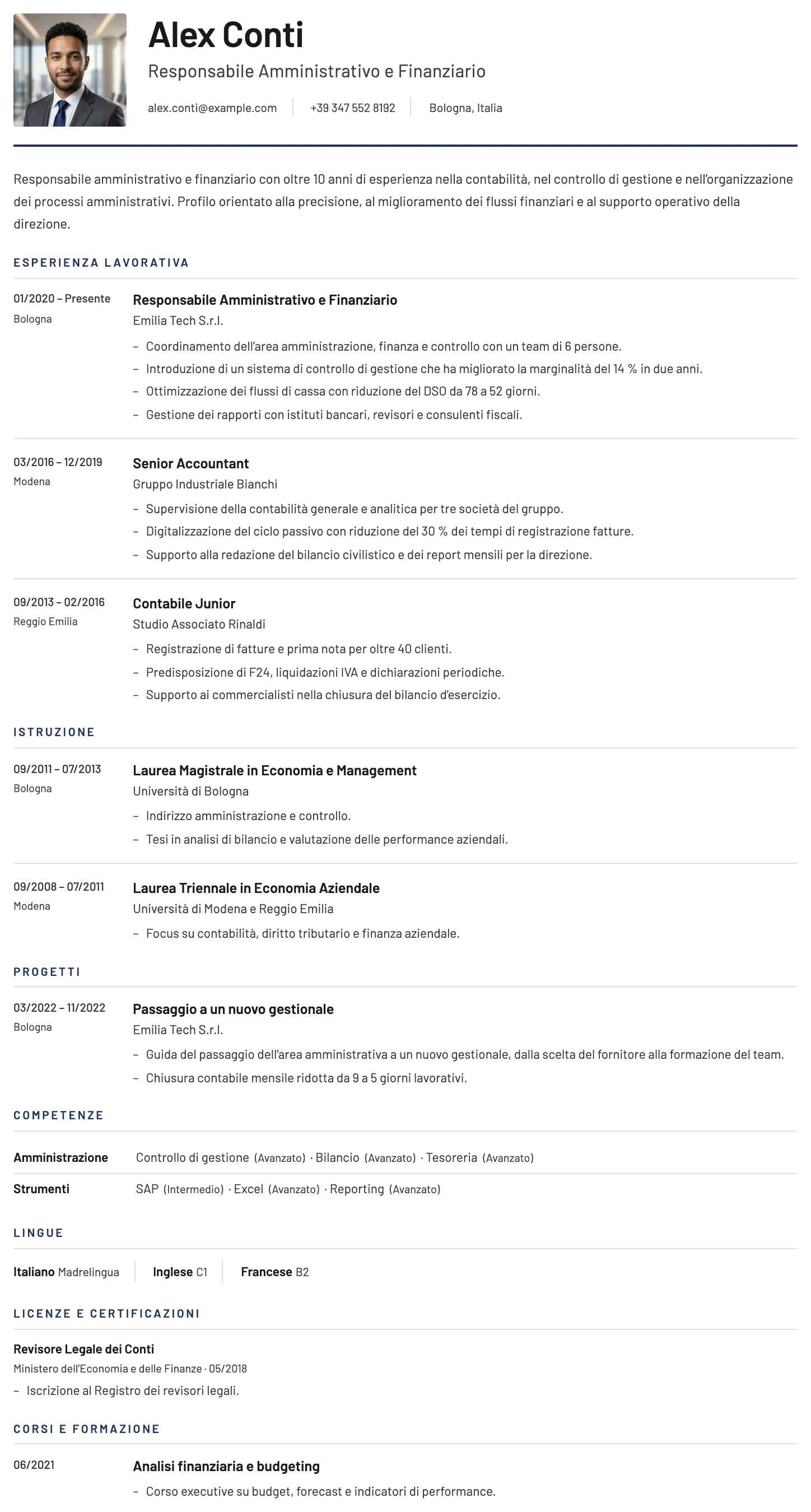 York CV template