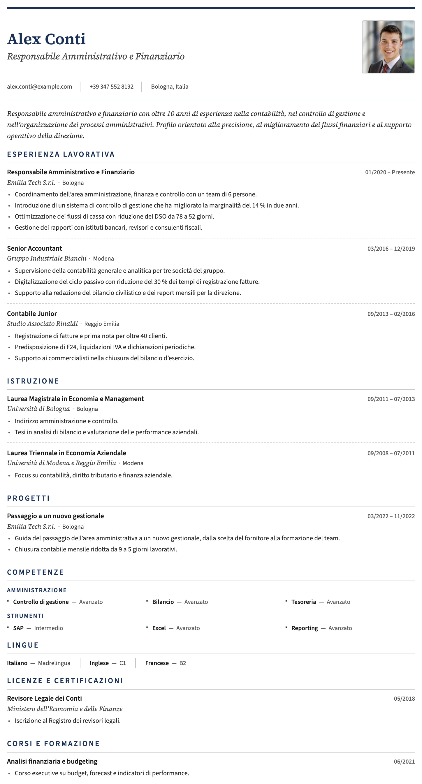 Ginevra CV template