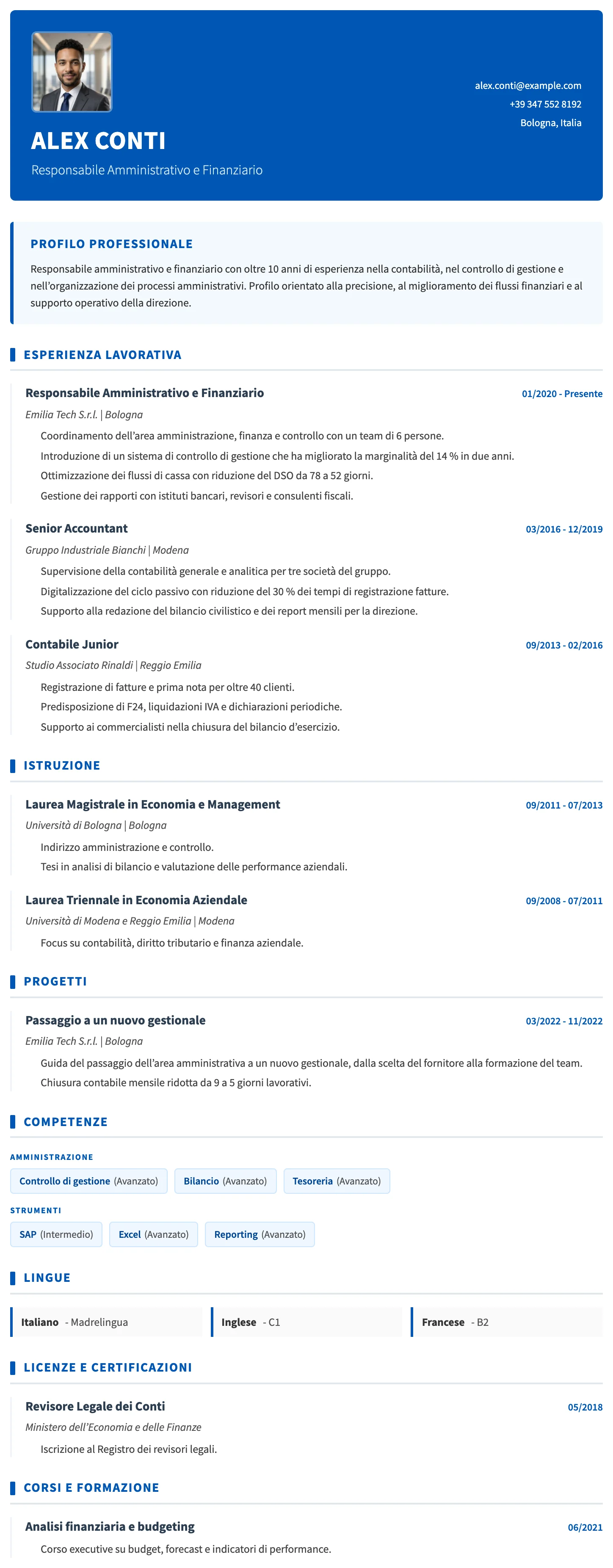 Basilea CV template