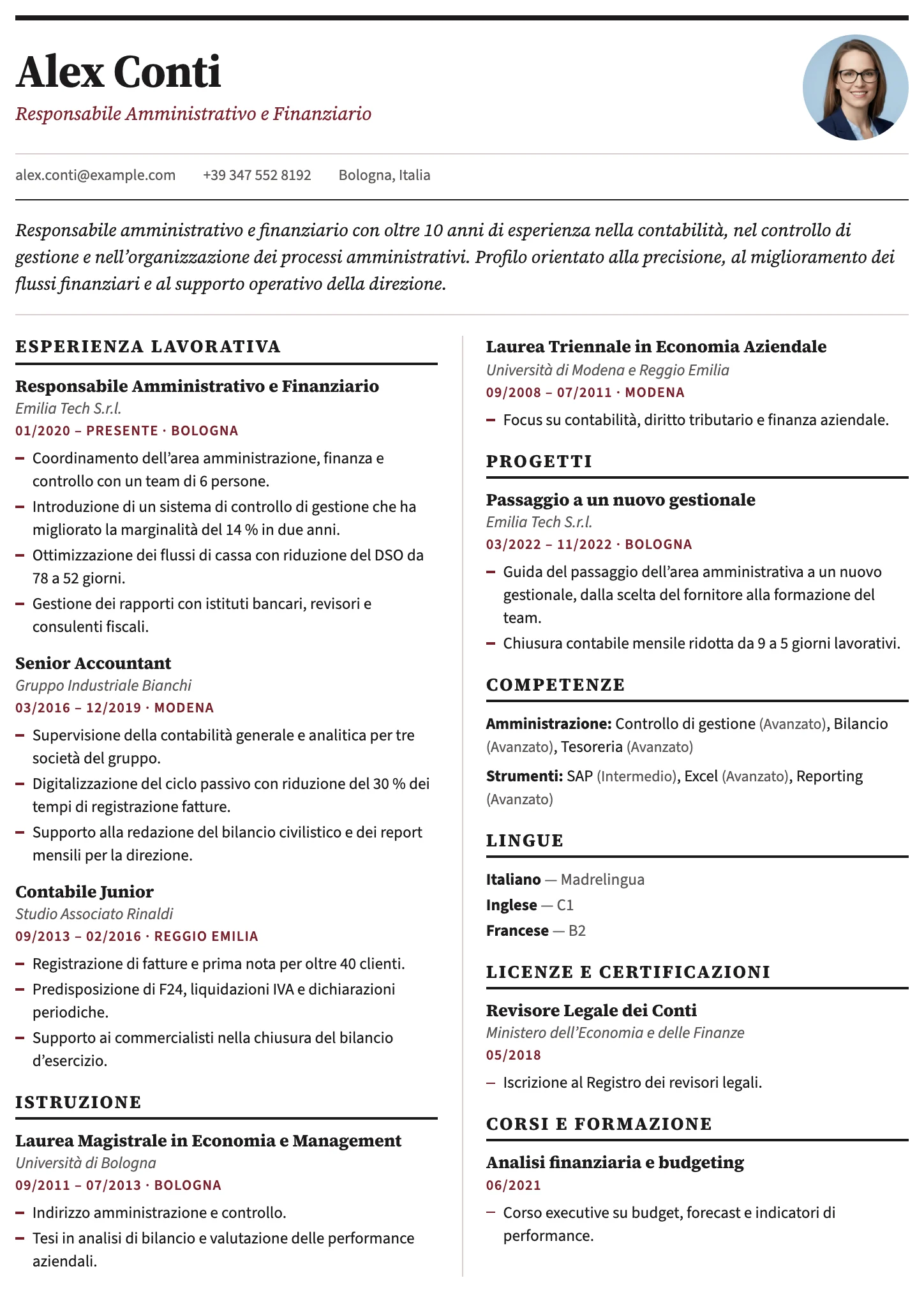 Amsterdam CV template