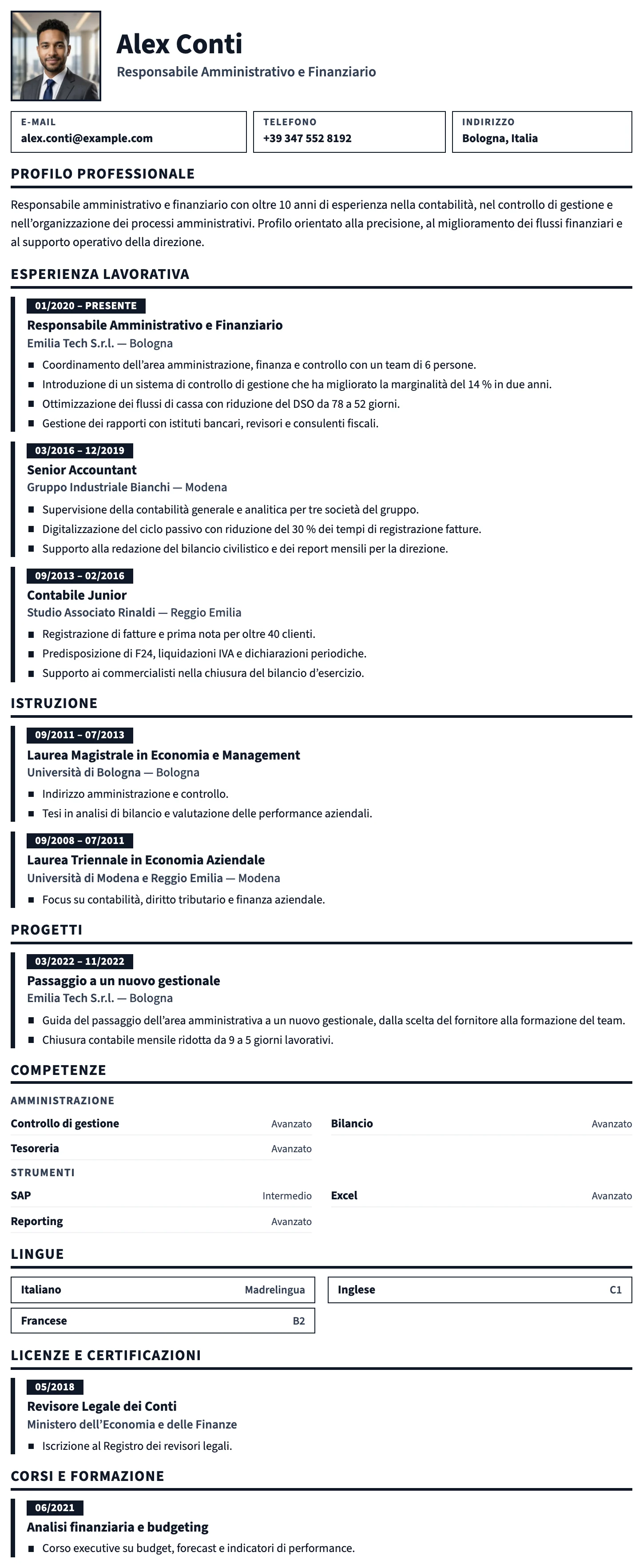 Praga CV template