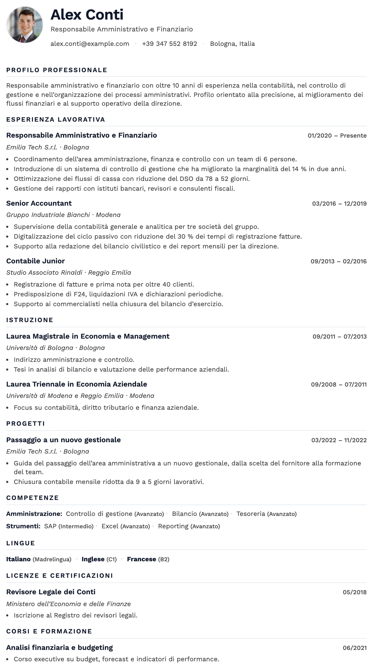 Oslo CV template