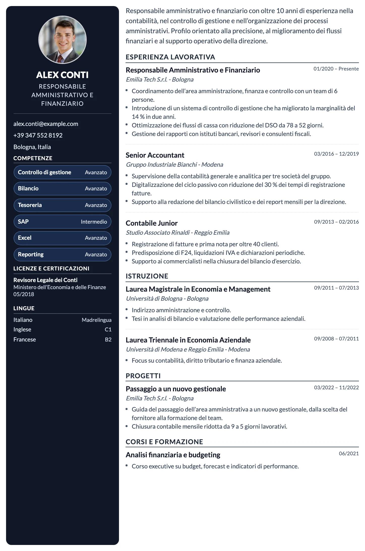Berlino CV template