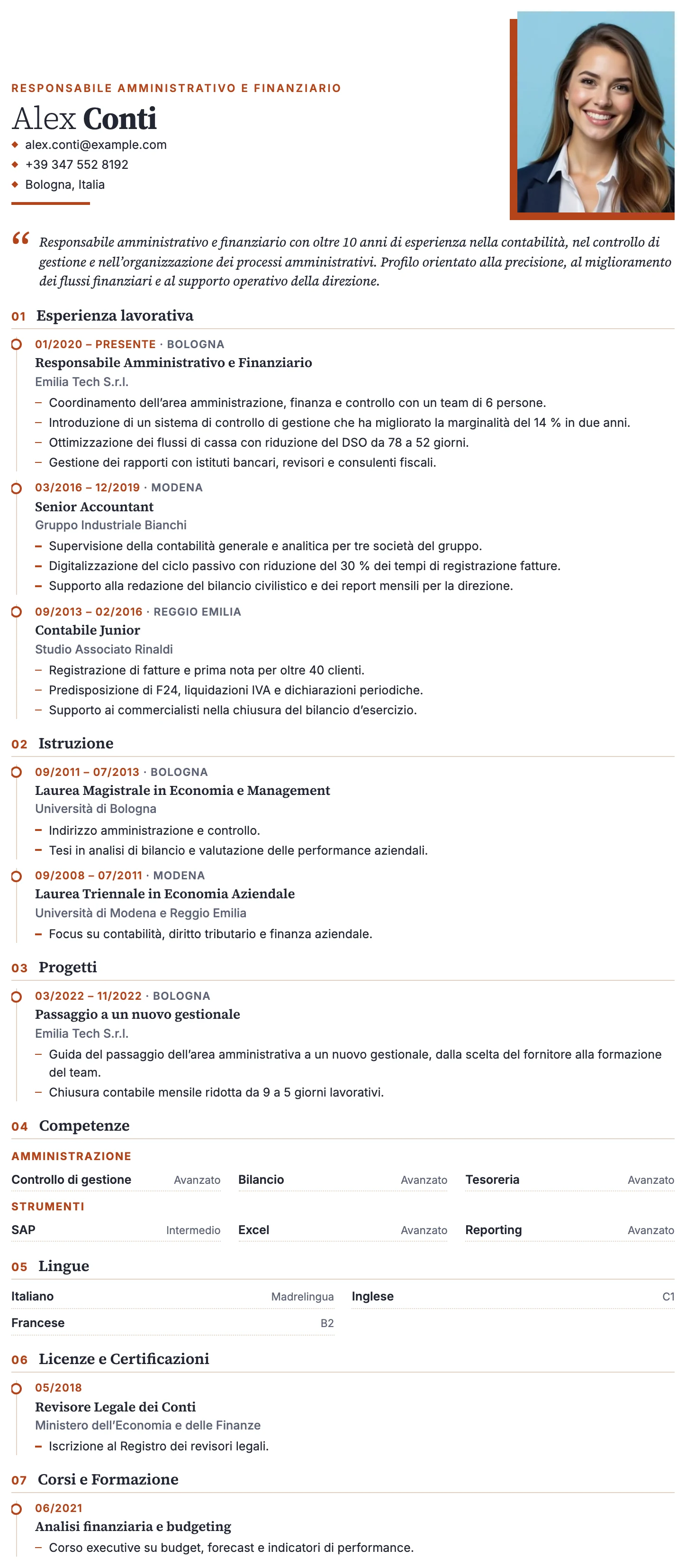 Lisbona CV template