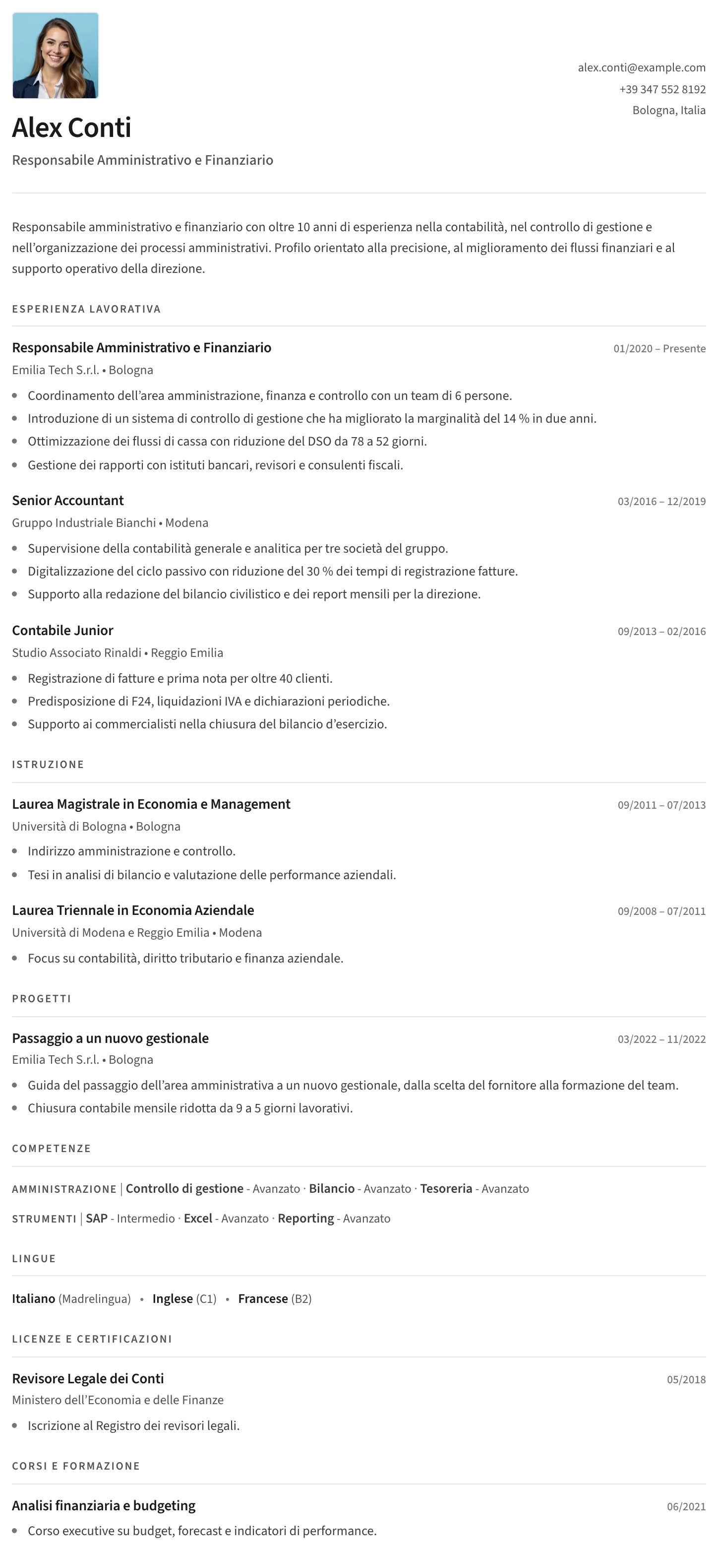 Spalato CV template