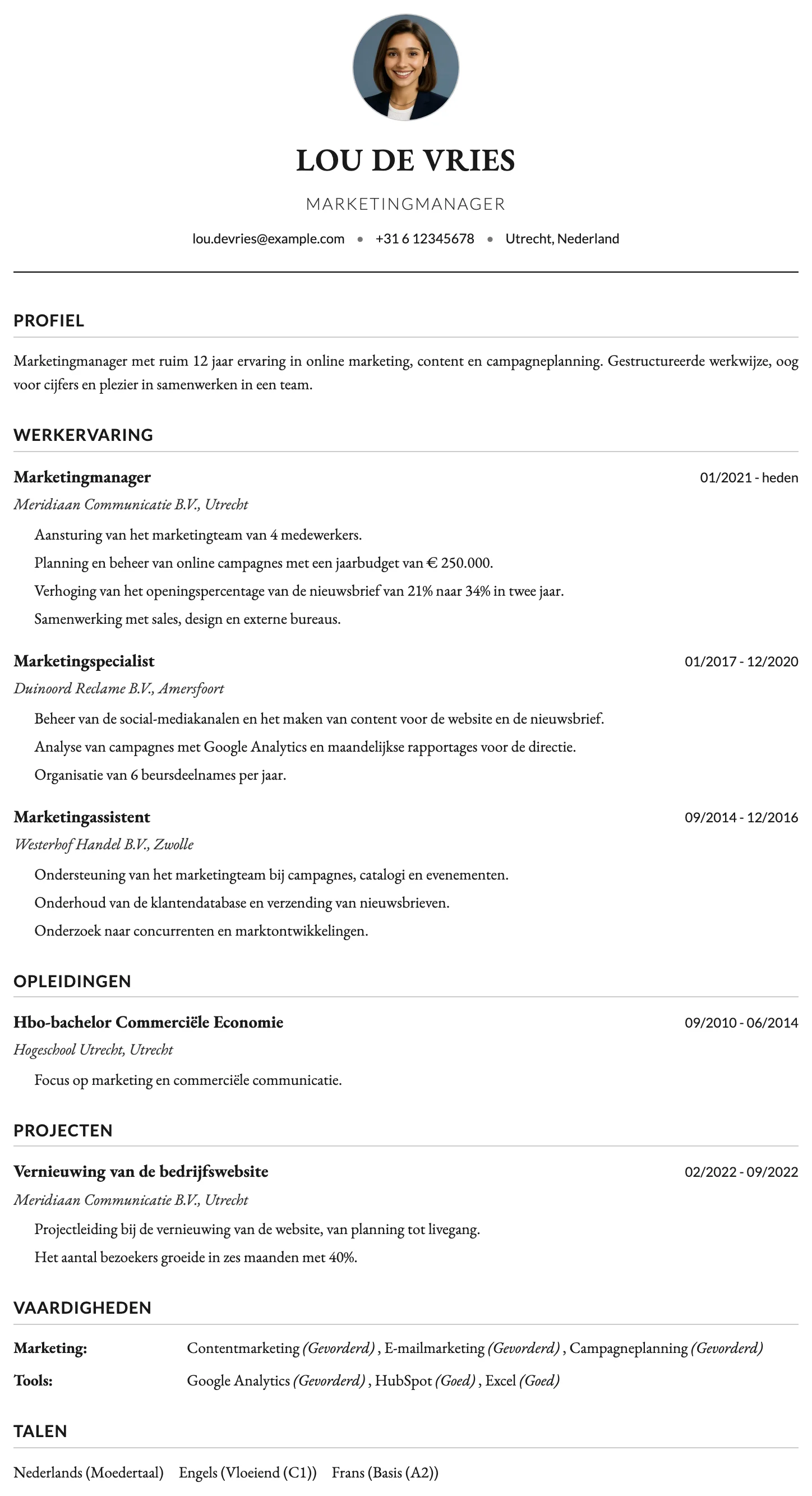 Cv-template Oxford