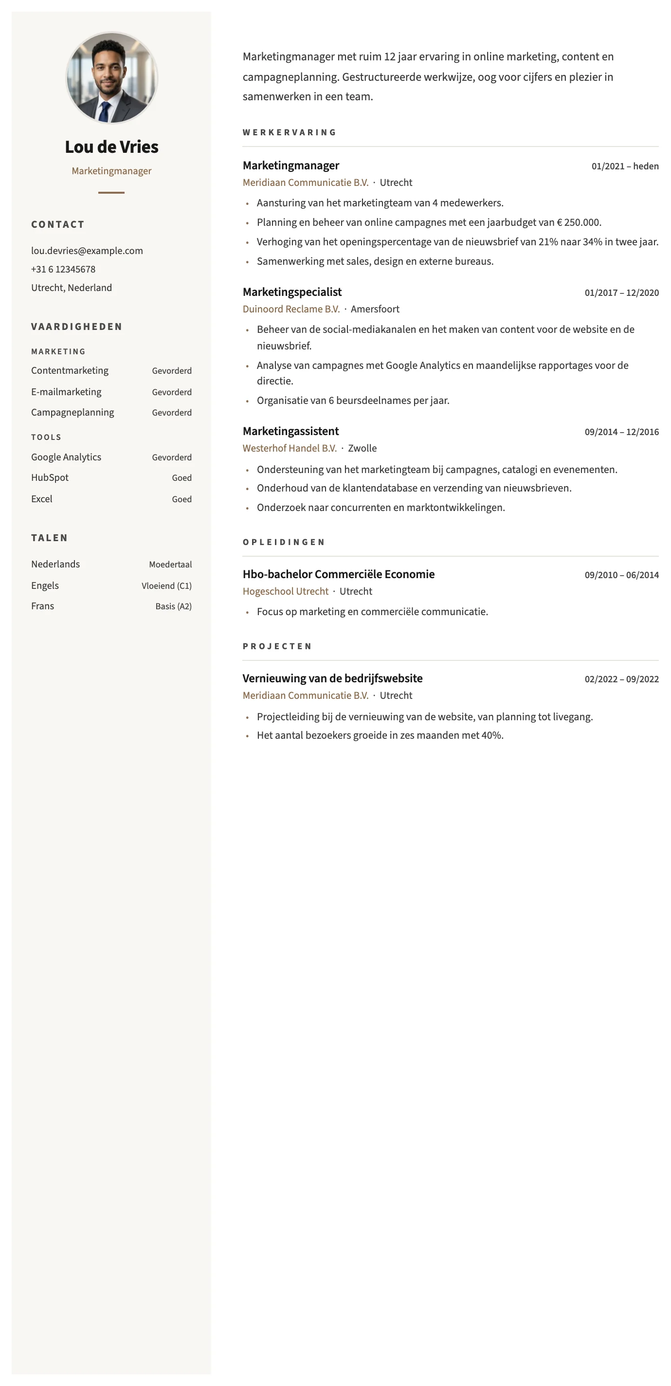 Cv-template Siena