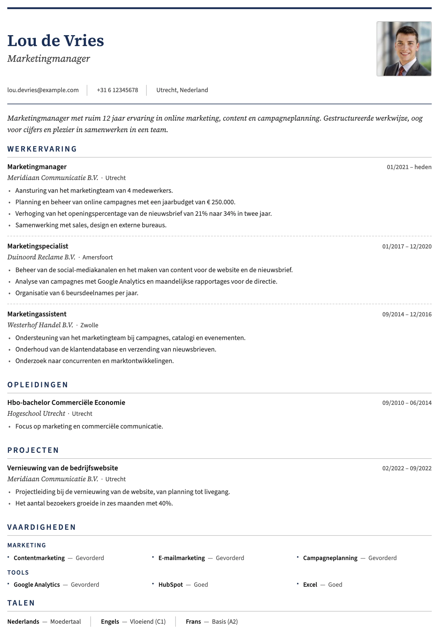 Cv-template Genève
