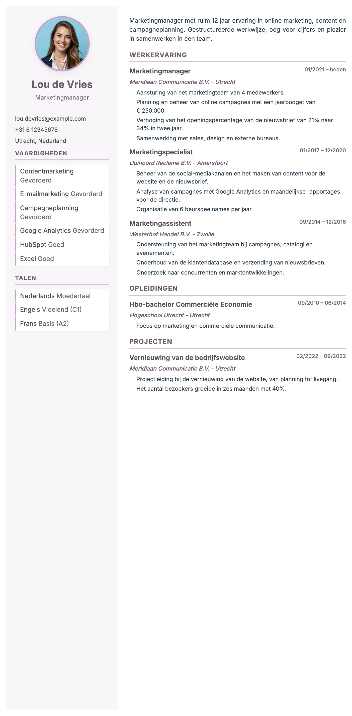 Cv-template Parma