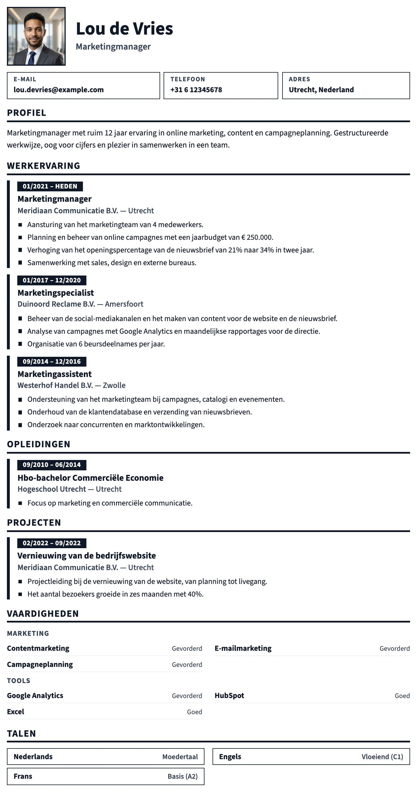 Cv-template Praag
