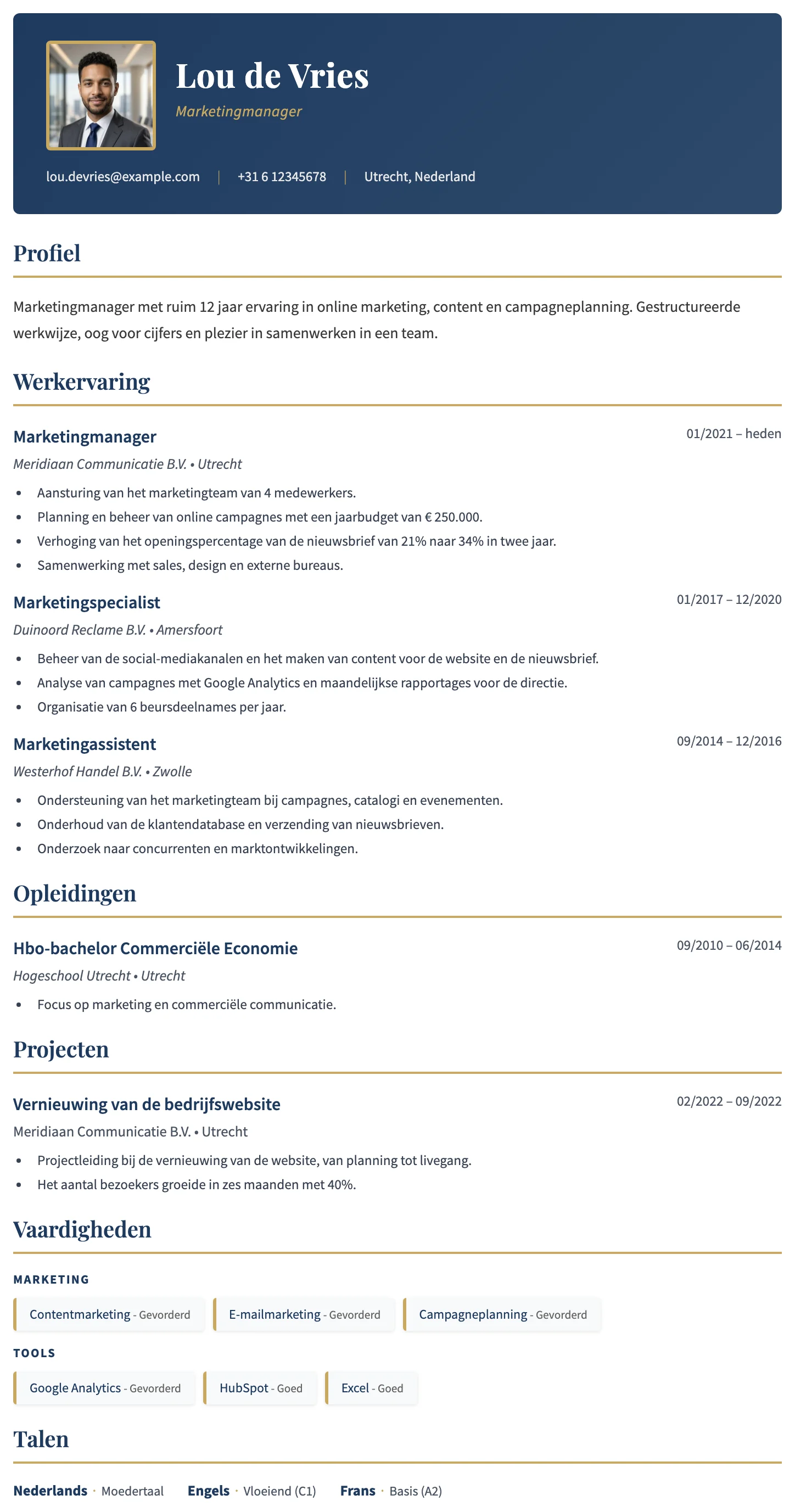 Cv-template Dublin