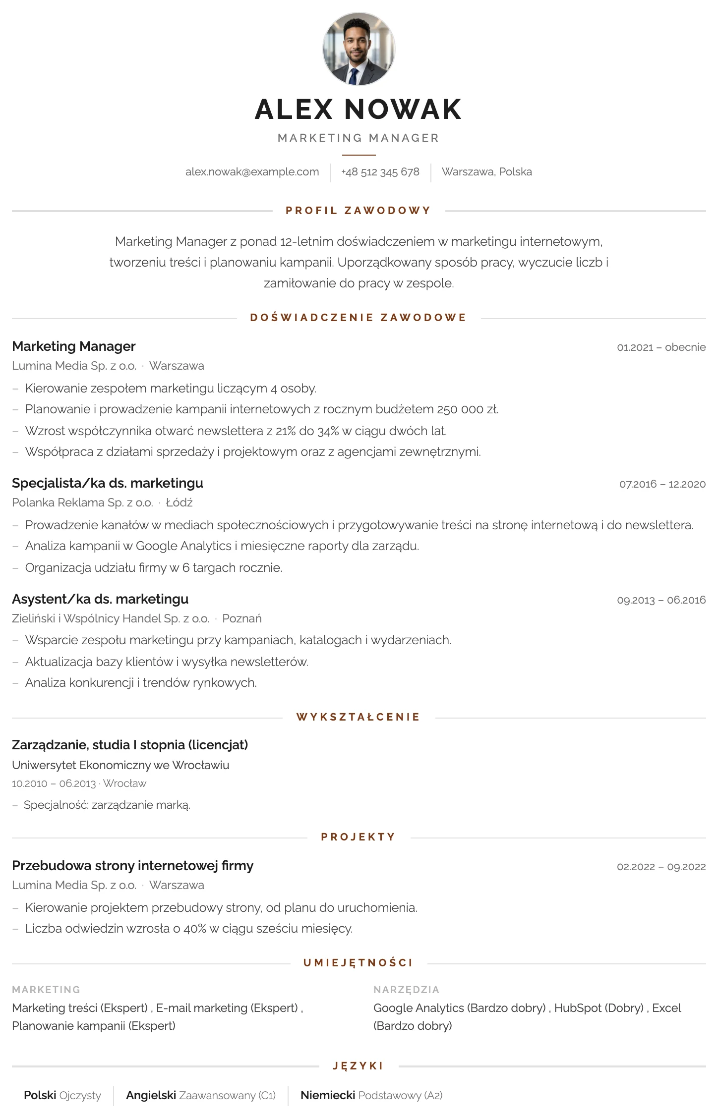 Londyn CV template