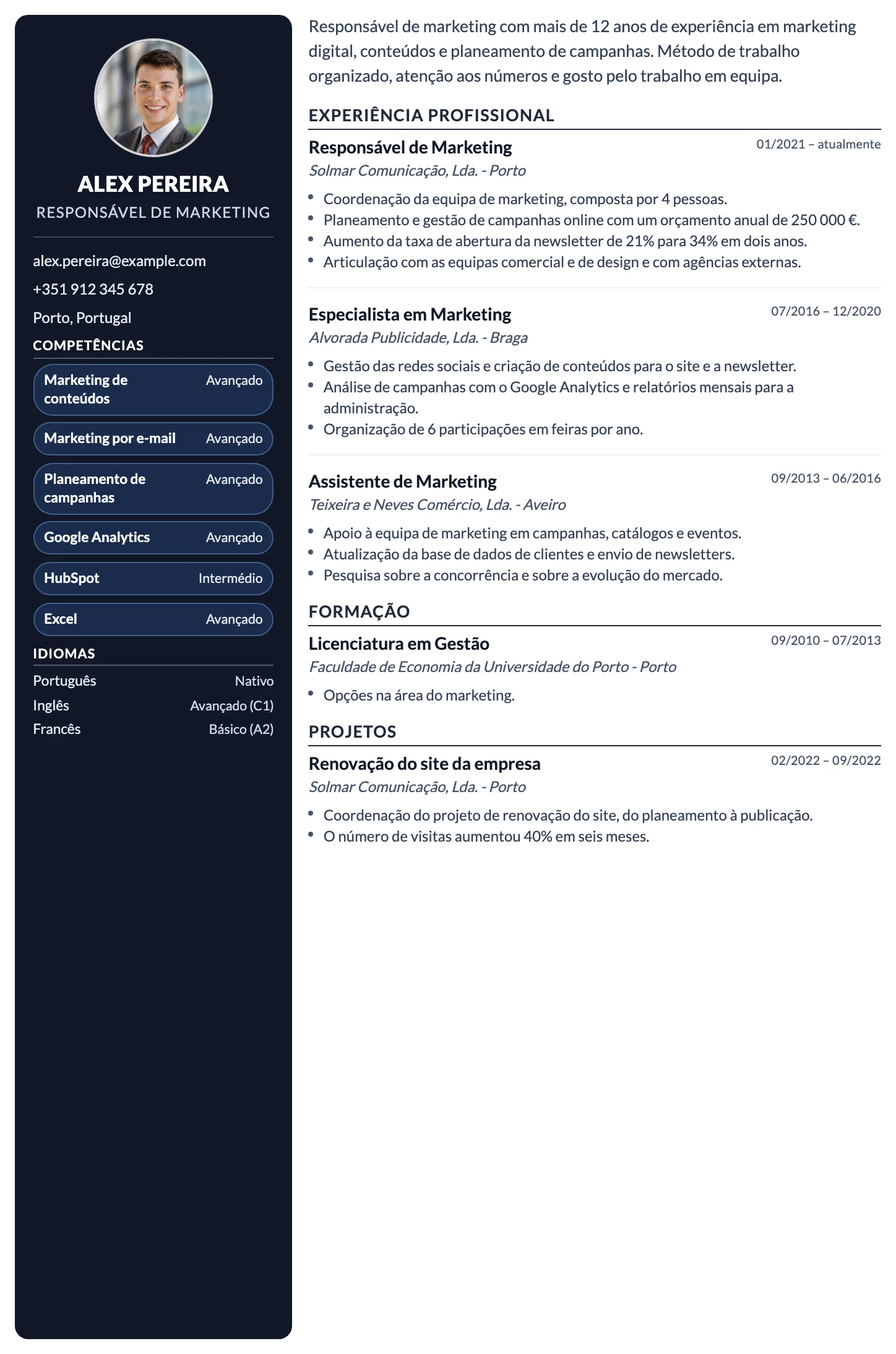 Berlim CV template