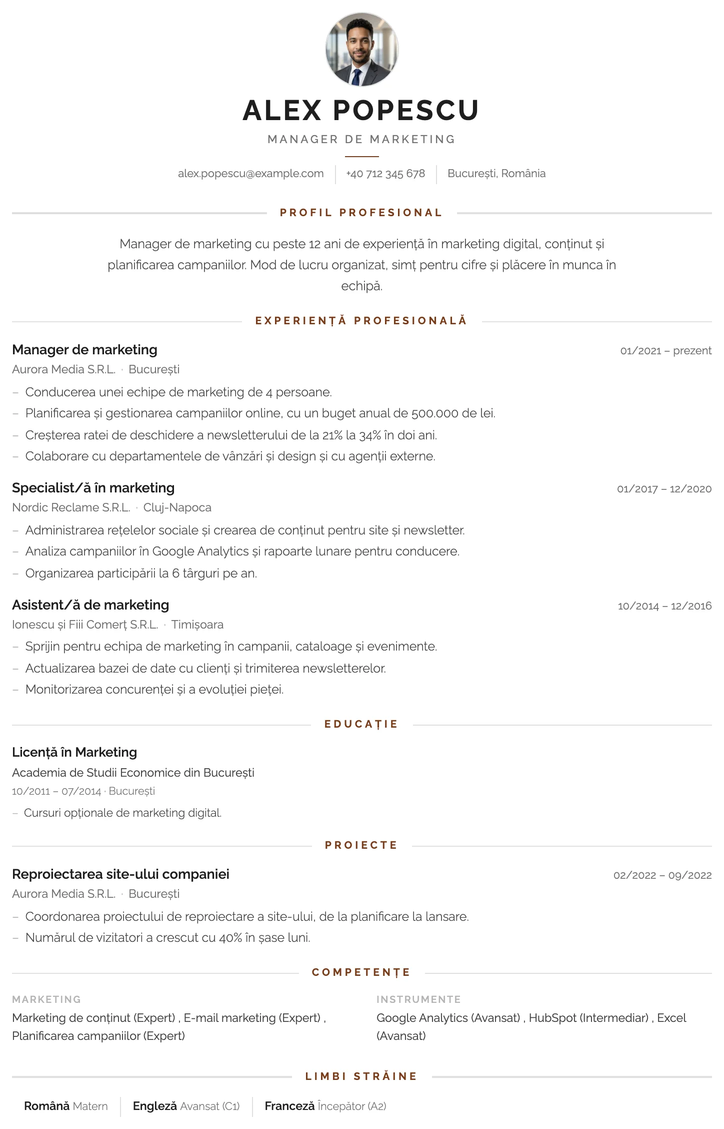 Londra CV template