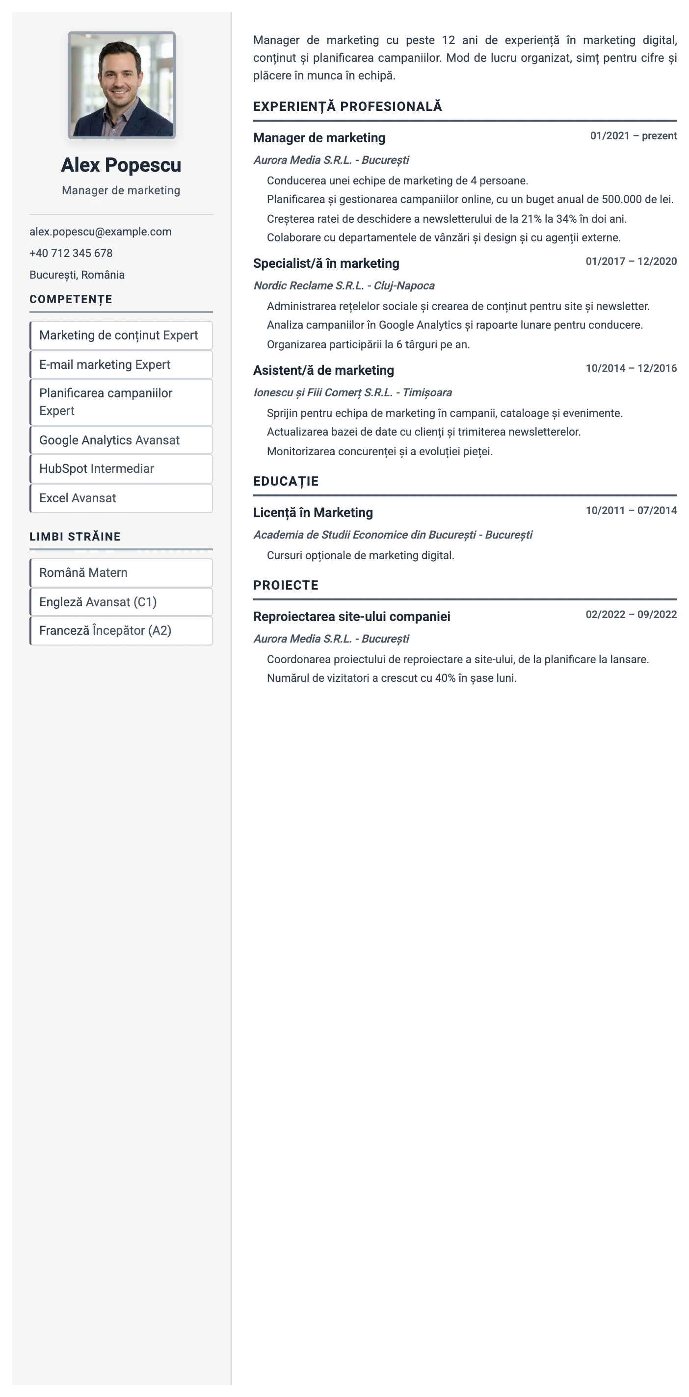 Monaco CV template
