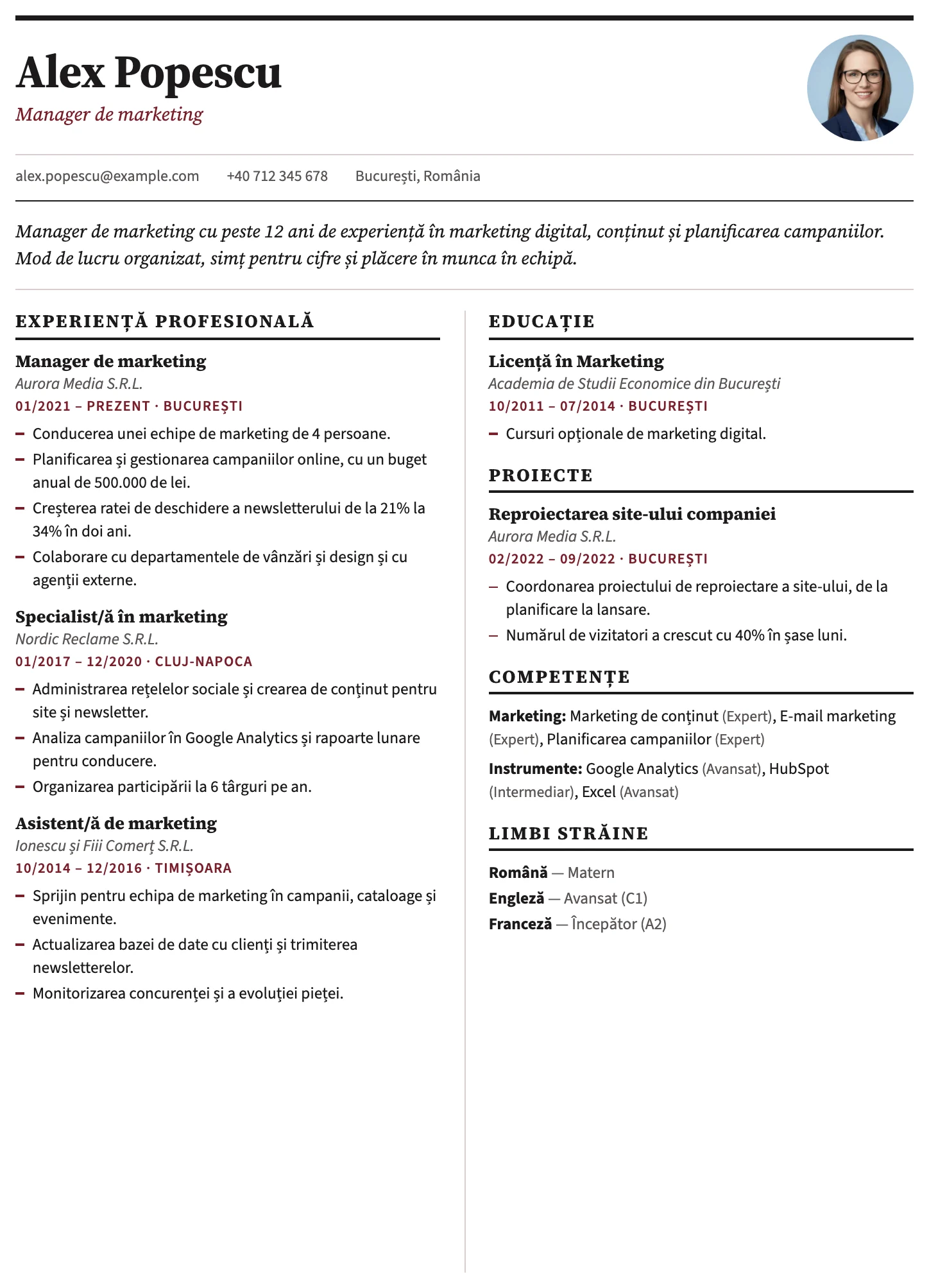 Amsterdam CV template