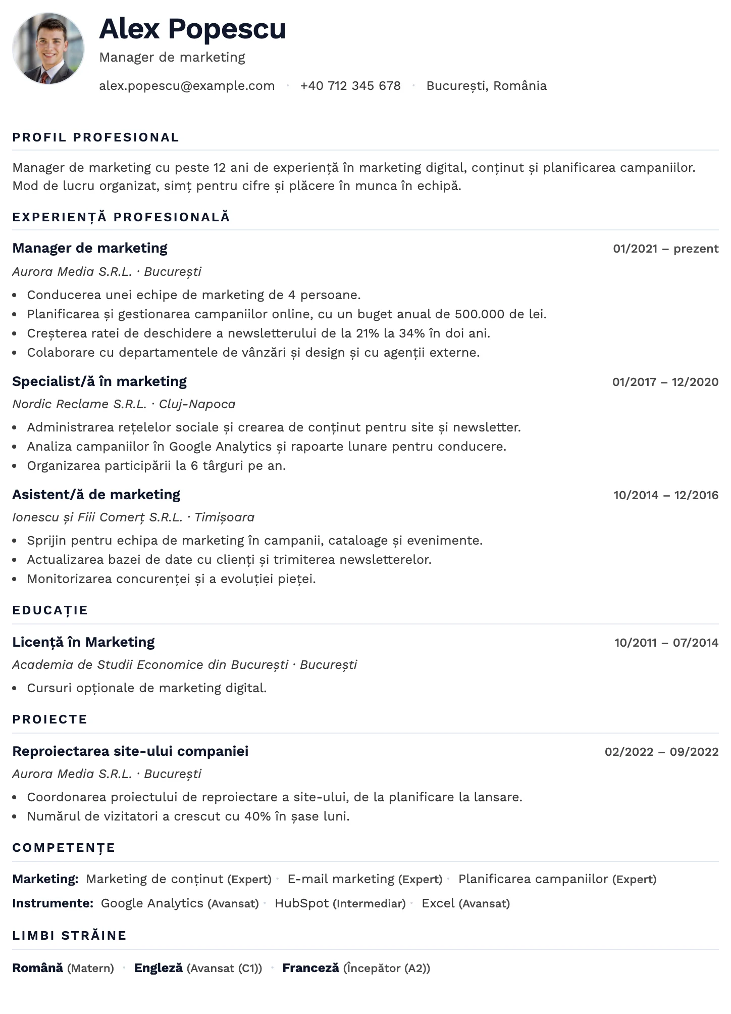 Oslo CV template