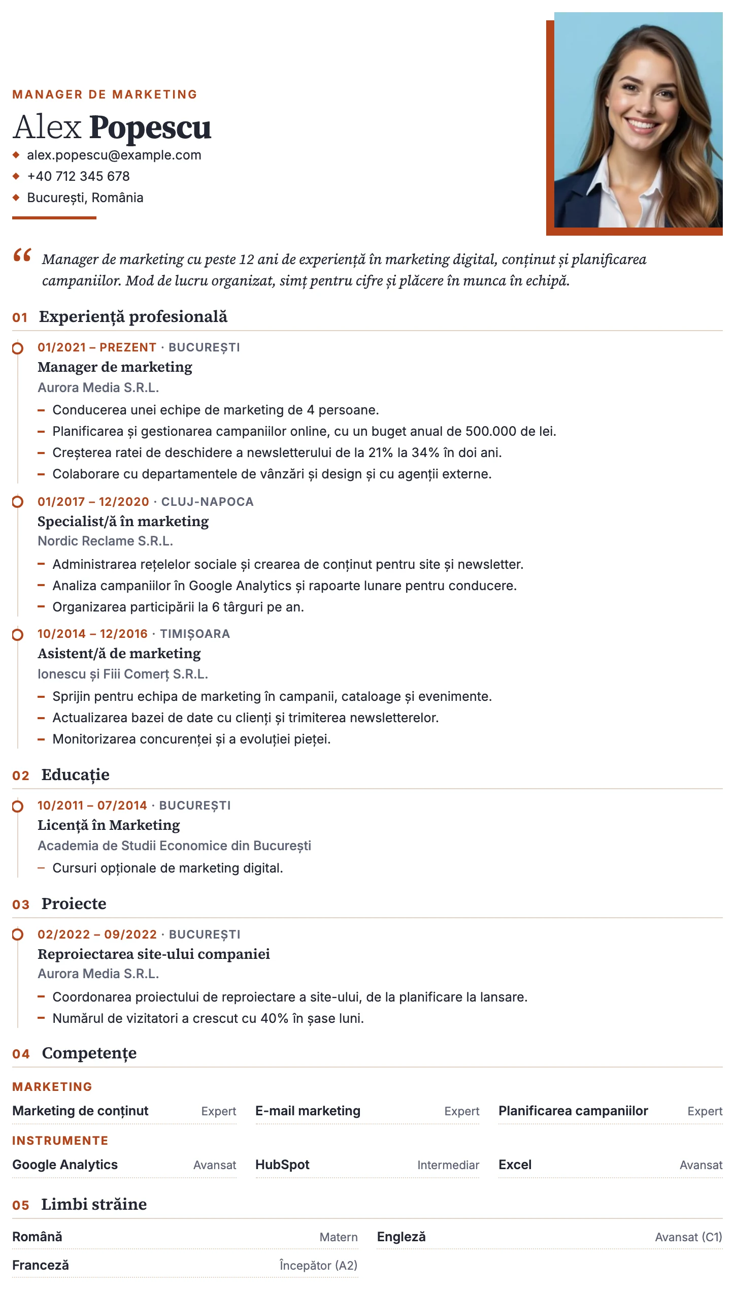 Lisabona CV template