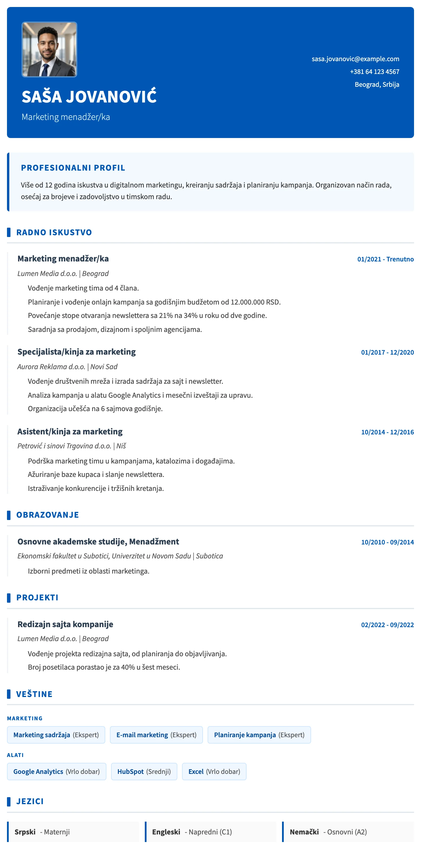 Bazel CV template