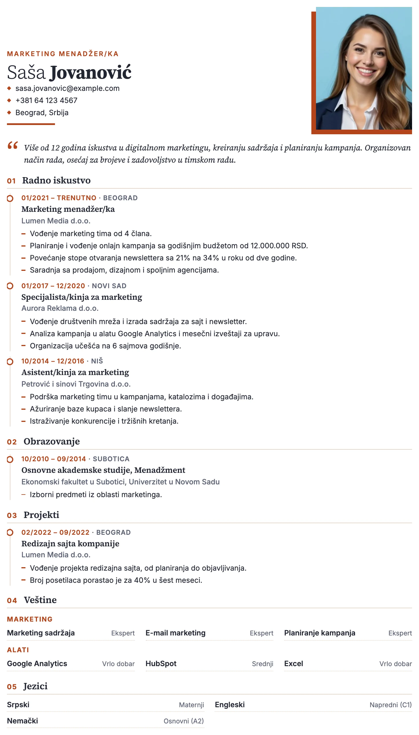 Lisabon CV template