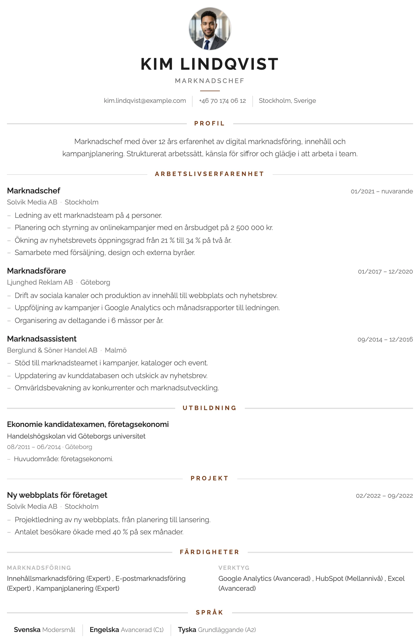 London CV template