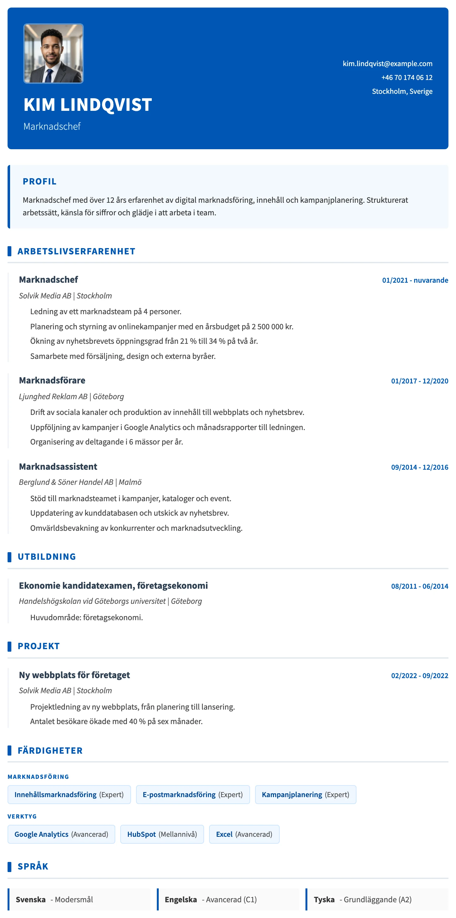 Basel CV template