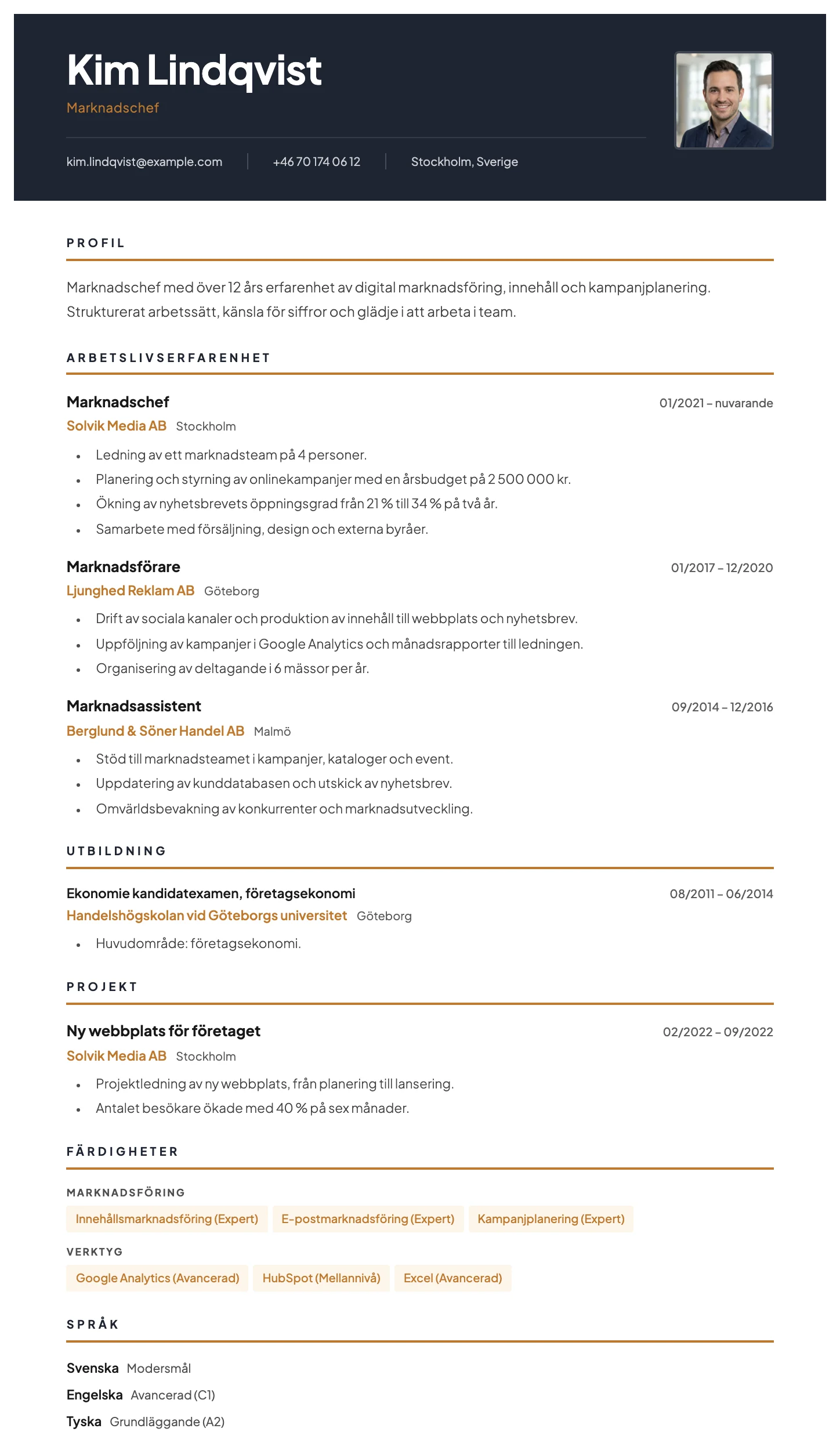 Wien CV template